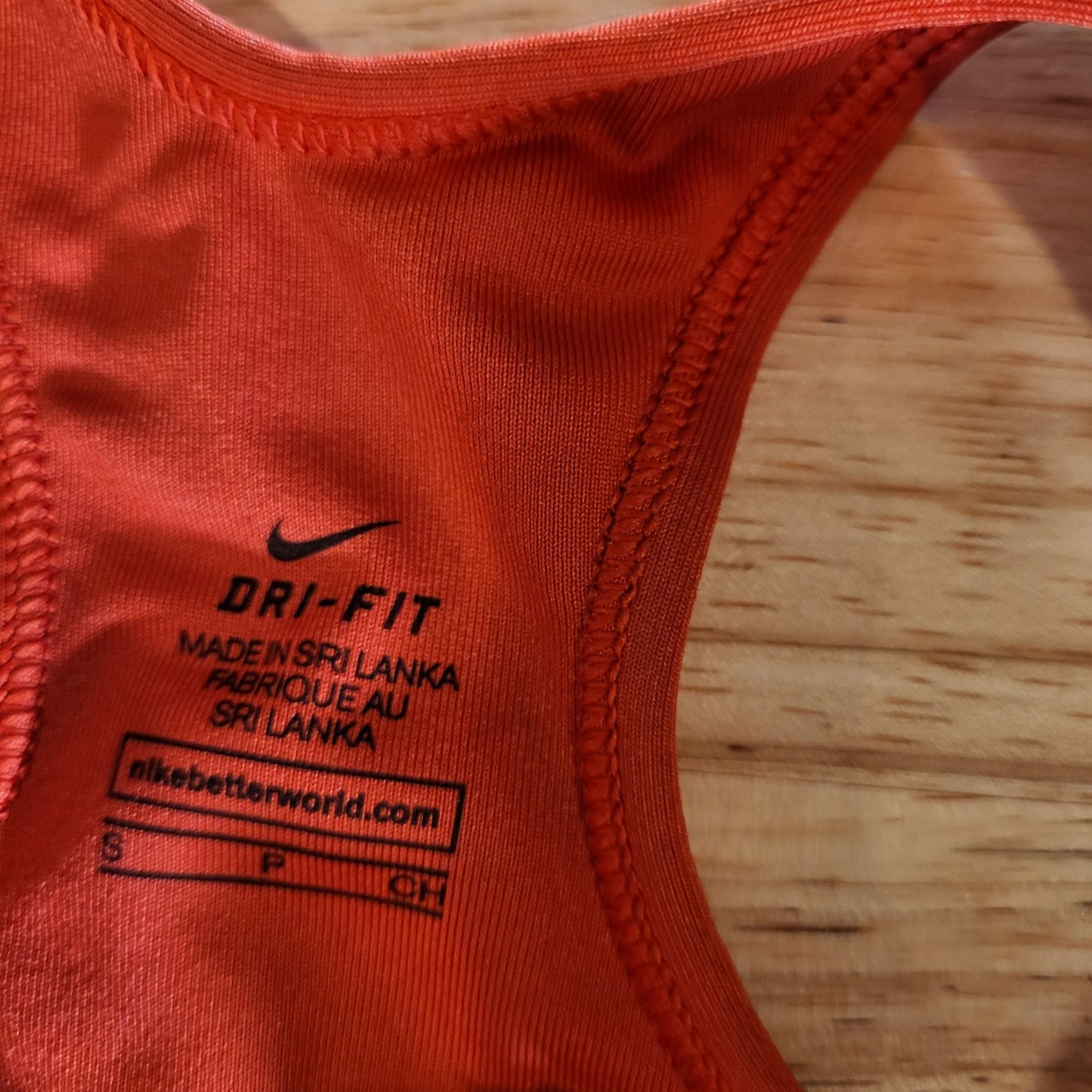 Nike Red Sports Bra Nike Logo Printed Front Black Band Dri-fit Small
