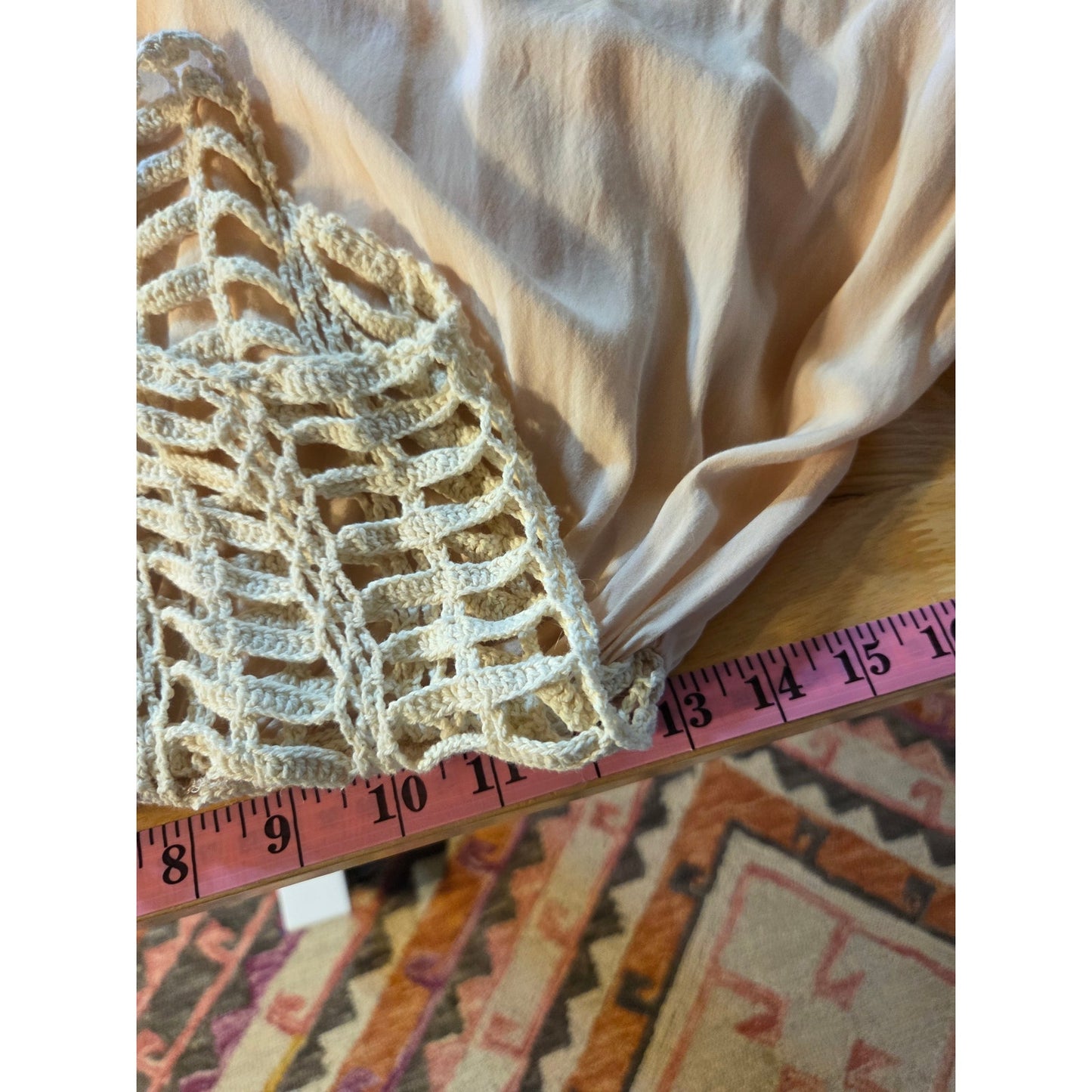 Millau rayon blend pink Satin dress crochet top tank sleeveless medium