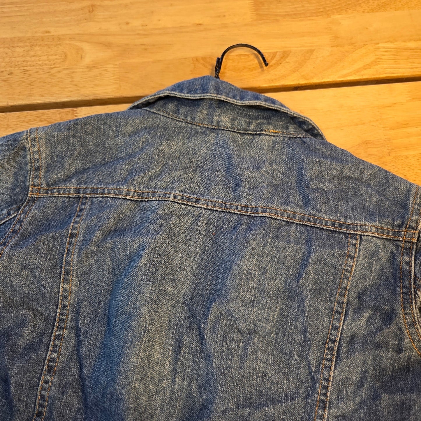Route 66 Kids Denim Jean Jacket Size 10/12 Pockets Buttons 18" P2P