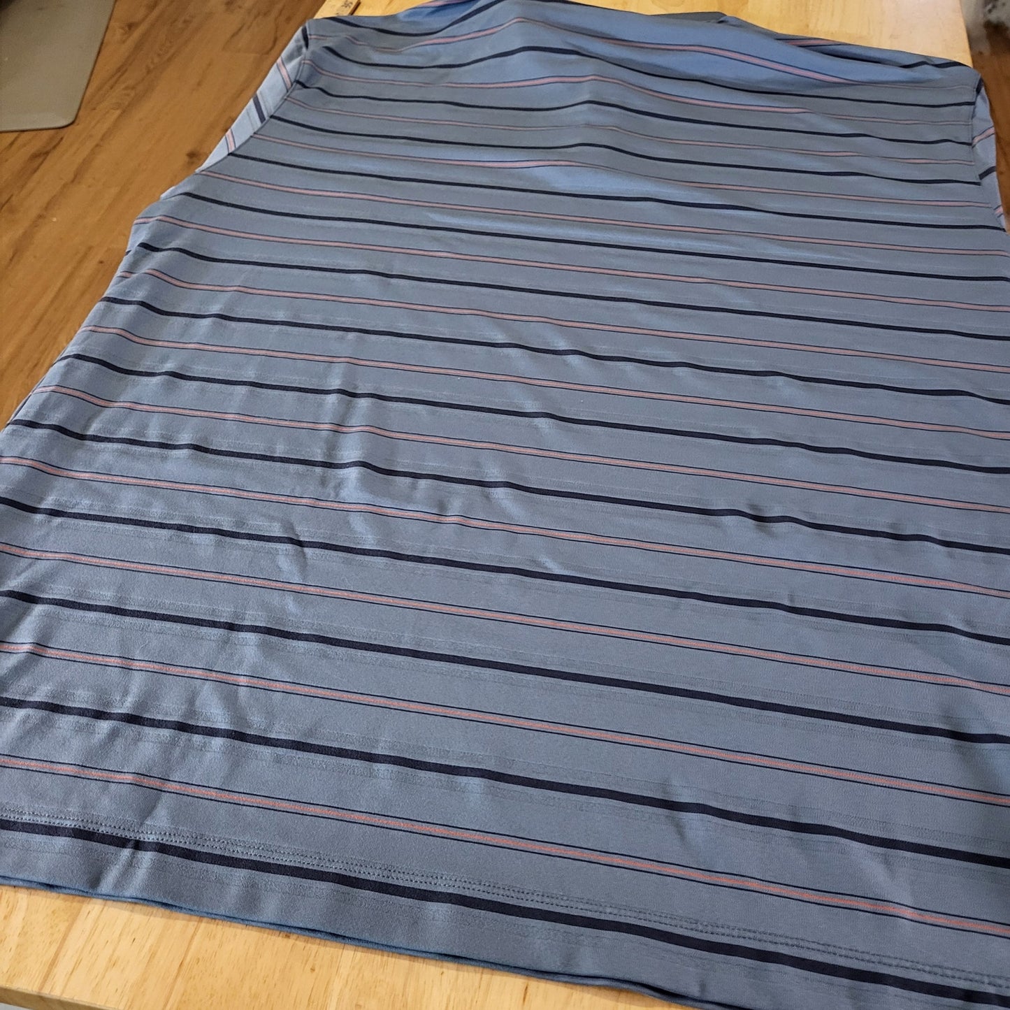 Nike Golf Active Blue Polo Shirt Striped XL Shirt 26" p2p 32" Long