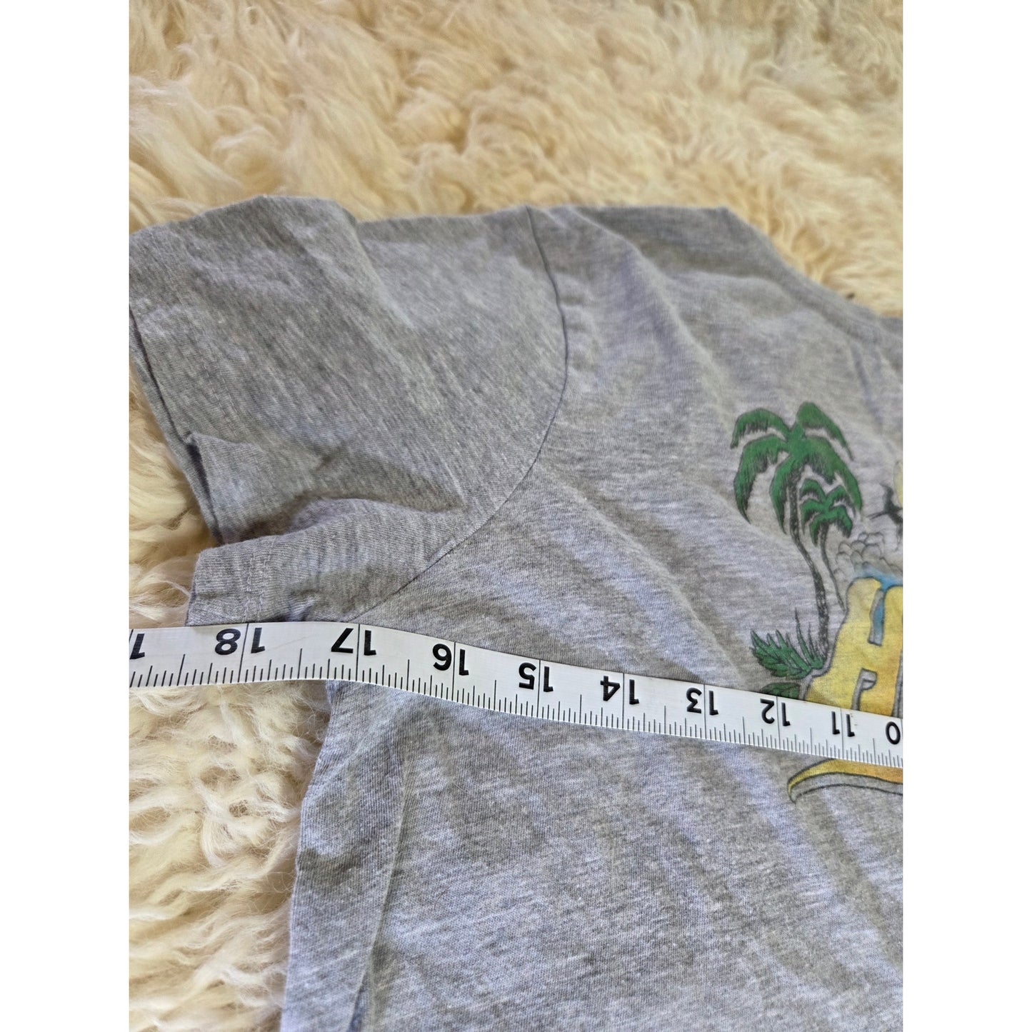 Hurley Heather Gray V-neck t-shirt floral Graphic Small