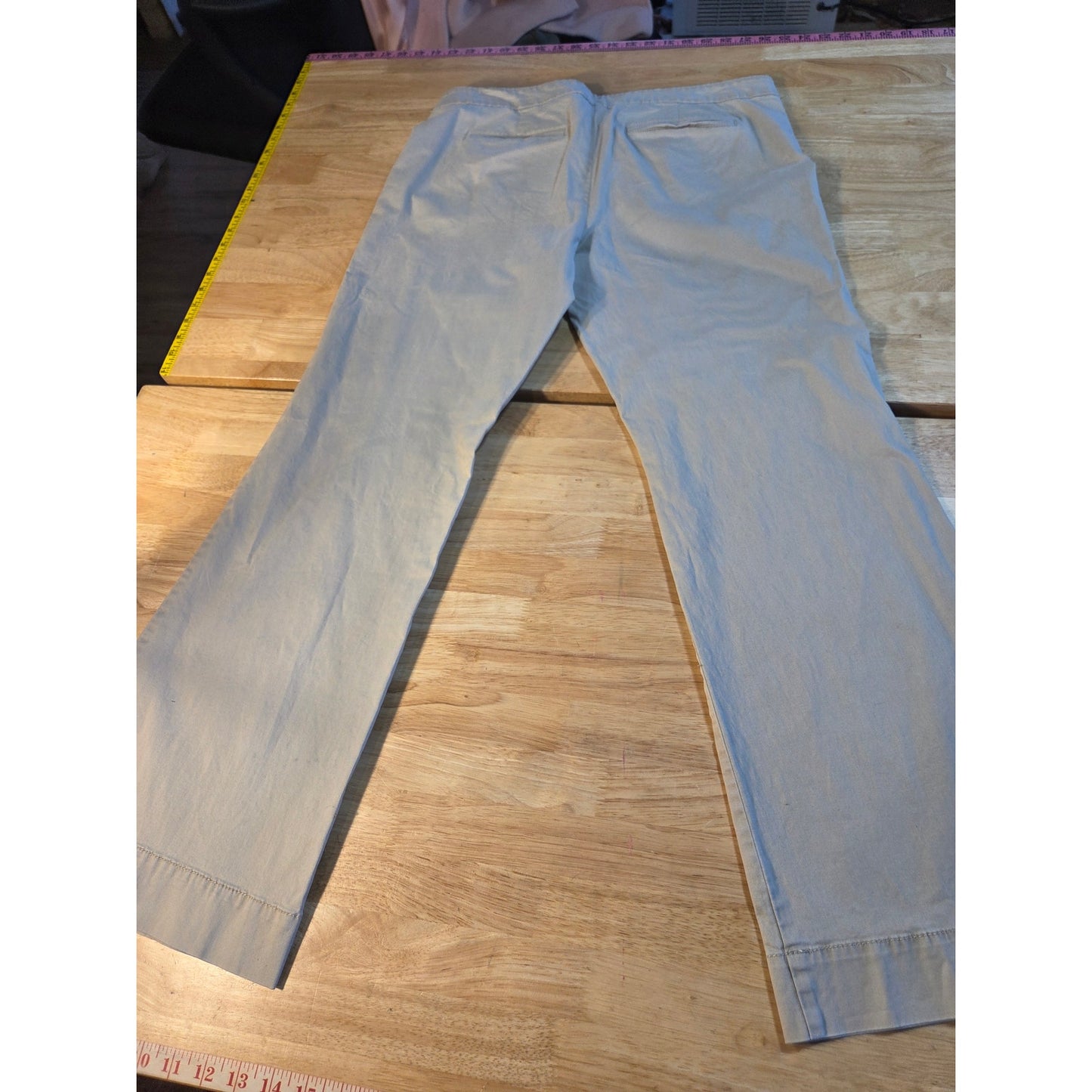 Ann Taylor Loft size 12 original sailor front wide leg khaki pants cotton