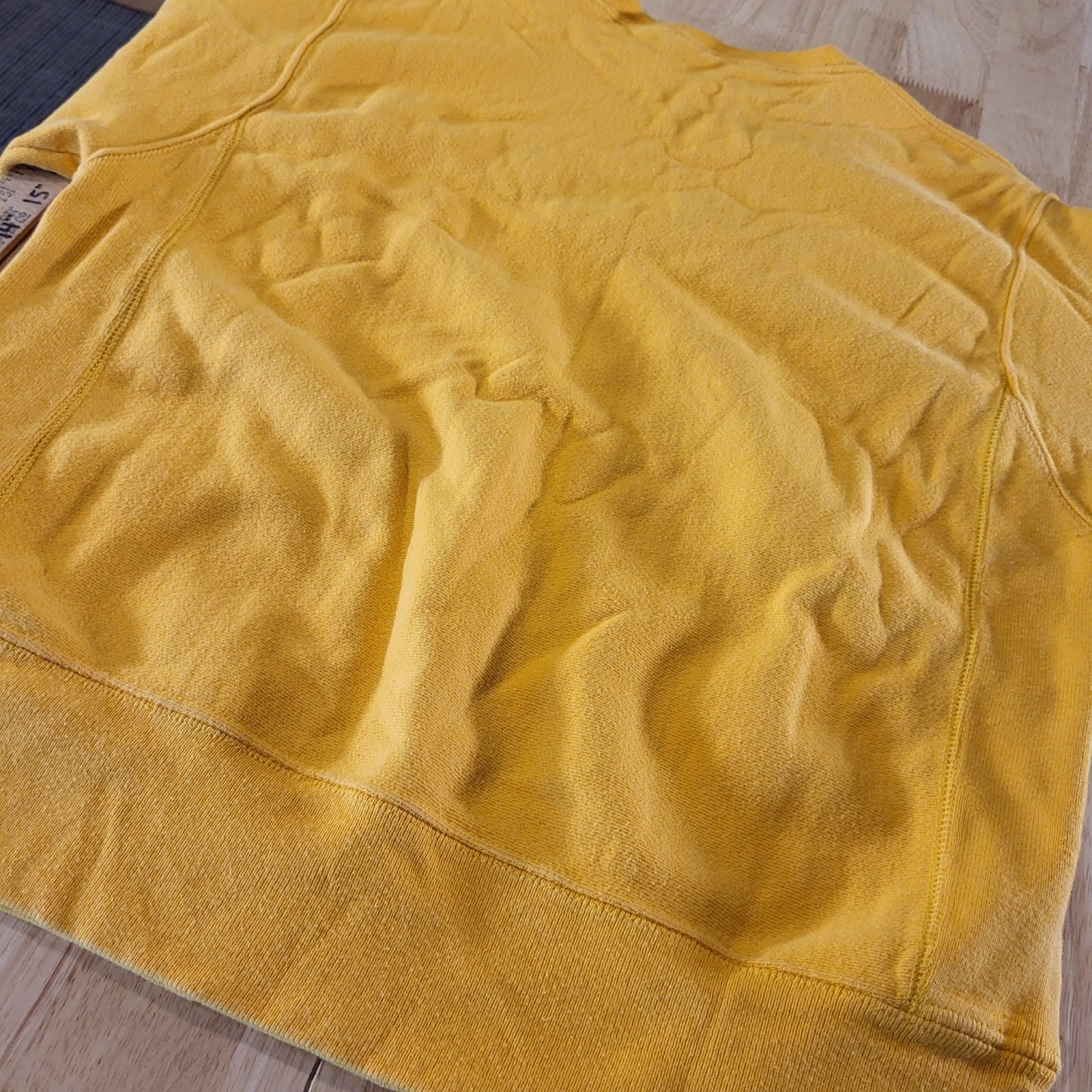 Champion Heavy Weight Terry Pullover Mustard Yellow Sweatshirt Small