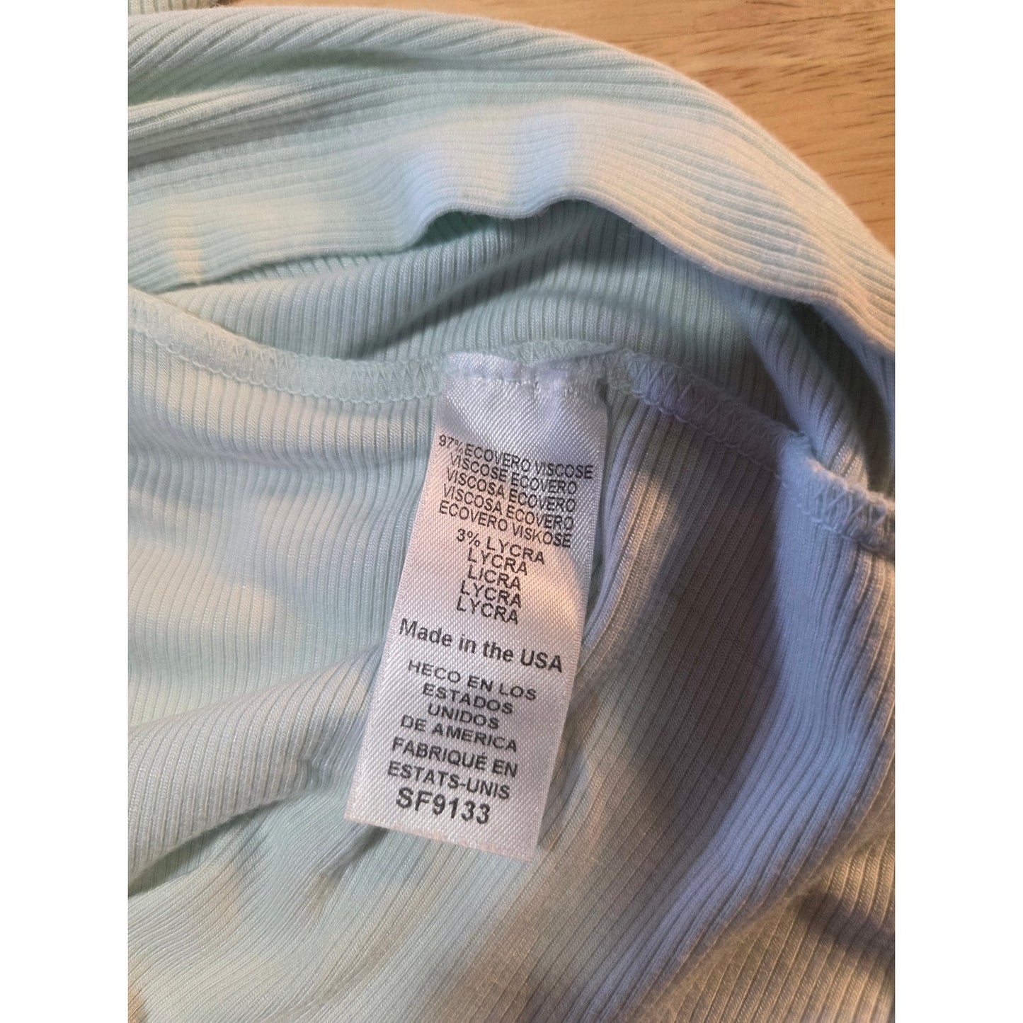 Michael Stars baby blue viscous Blends stretchy soft off the shoulder t-shirt m