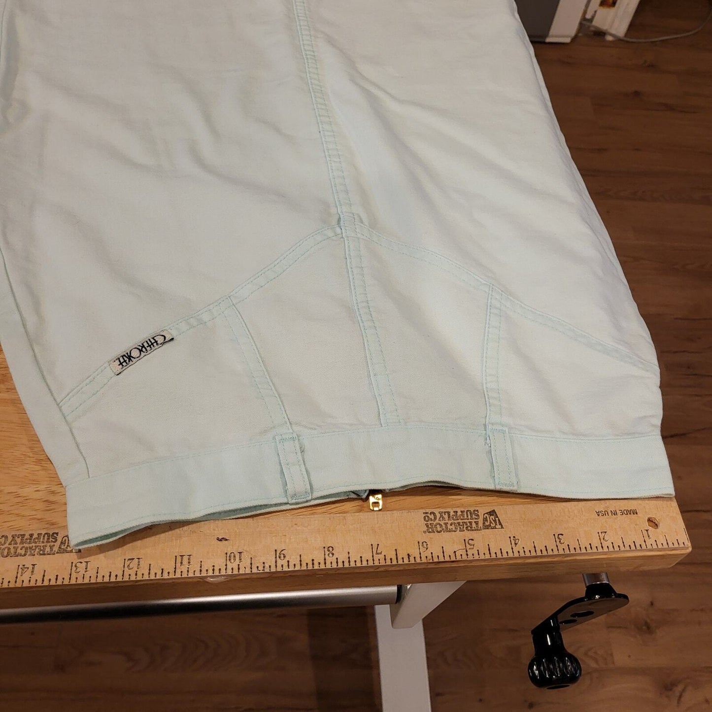 Vintage Cherokee denim baby blue denim pencil skirt 26" Waist