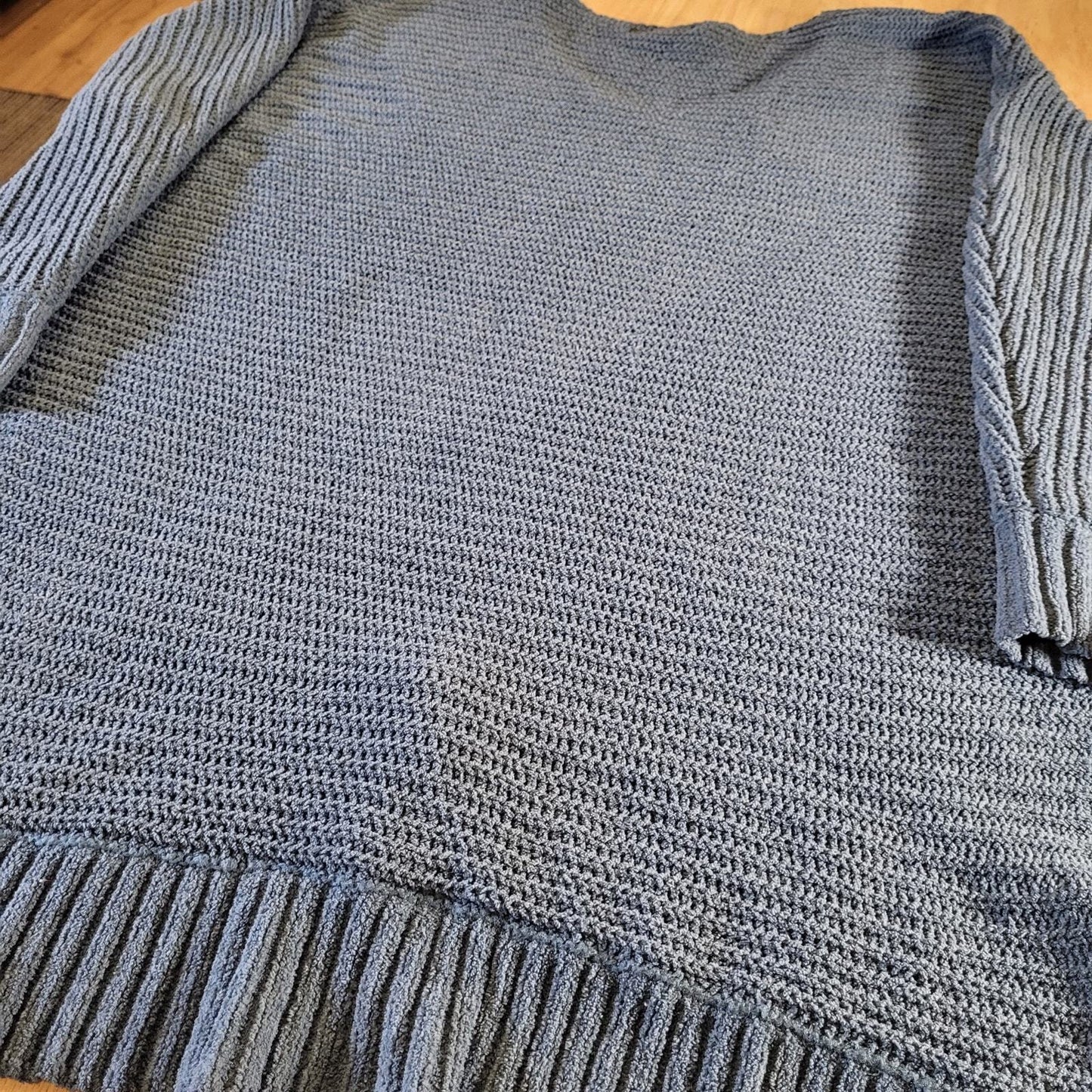 American Eagle Outfitters Turquoise Blue Chenille Oversized Sweater XS