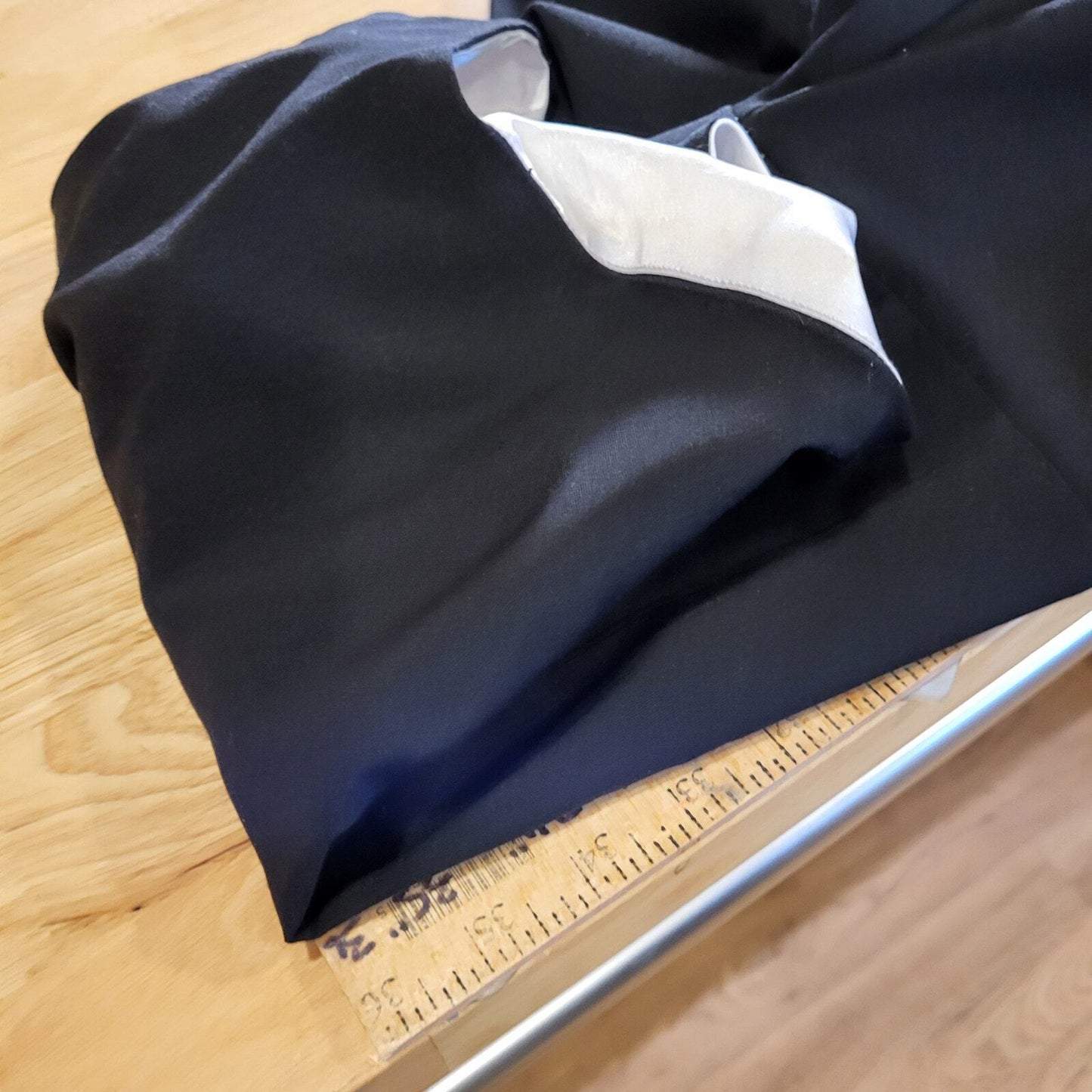 Black Betty Paige BY Tatiana Dress Winged Back Detail Viscose Blend XS 45" Long