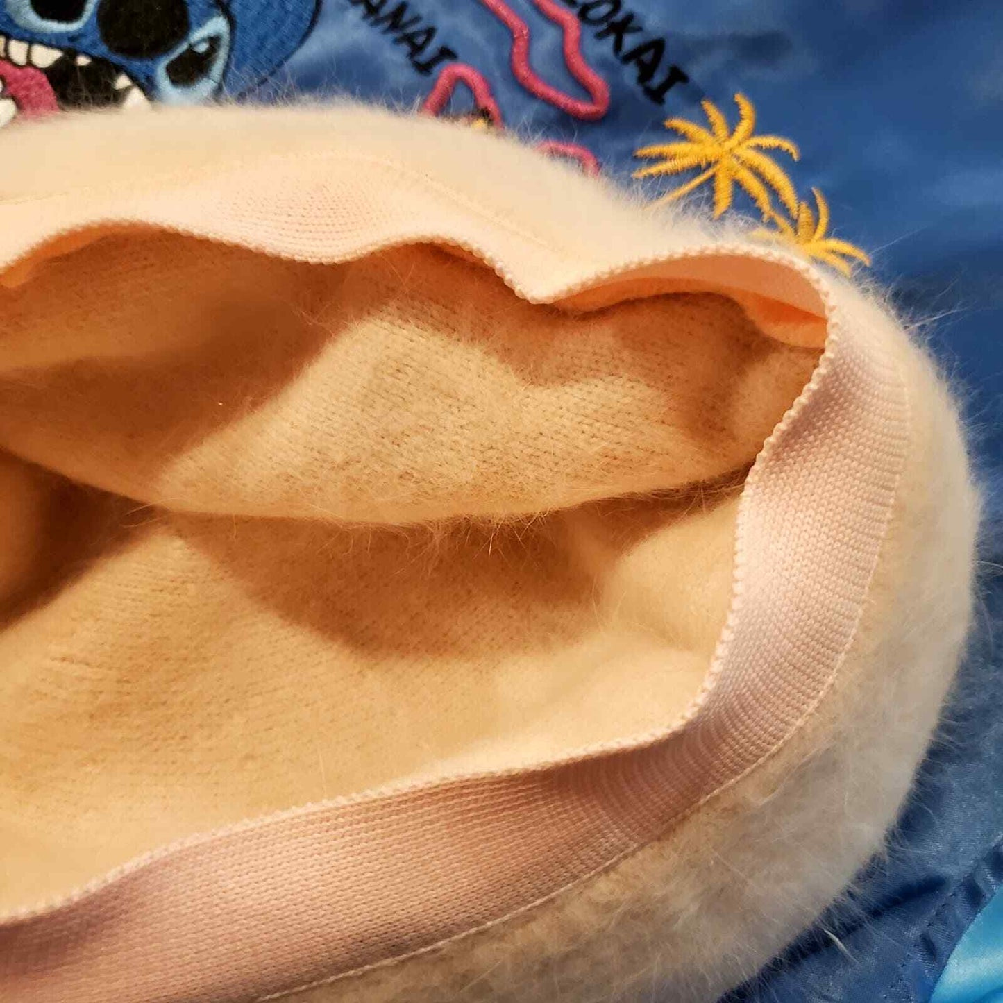 Pink 70% Angora 20% Nylon 10% Polyester Fuzzy Bucket Hat