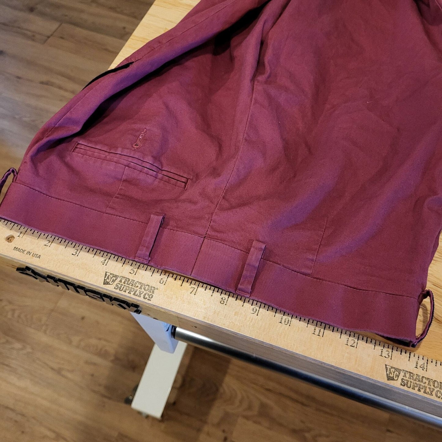 Ralph Lauren 16 Teen Maroon Tuxedo Slacks Side Stripe 28" Waist