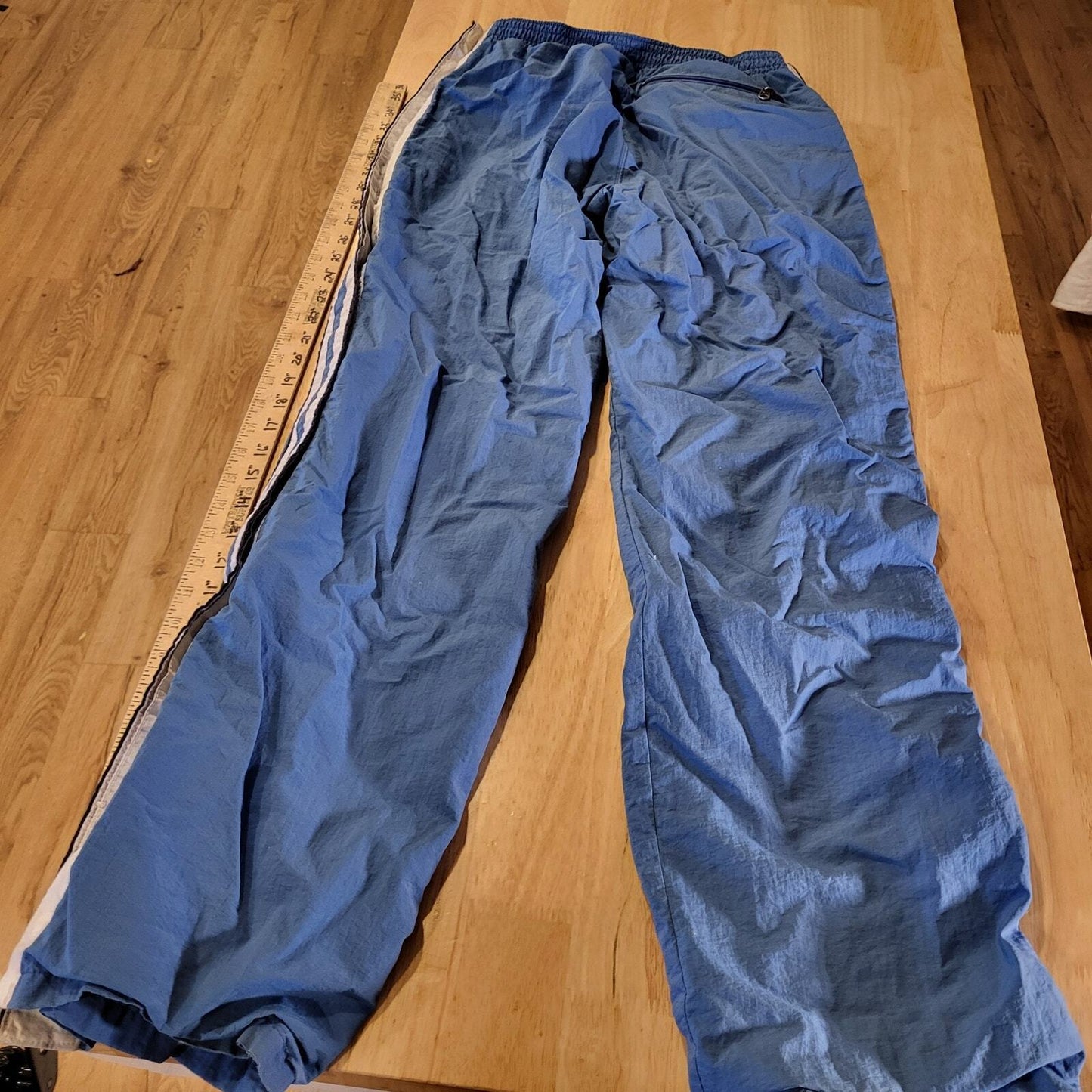 Vintage Abercrombie & Fitch Blue Breakaway Snap Windbreaker Jersey Lined Pants S