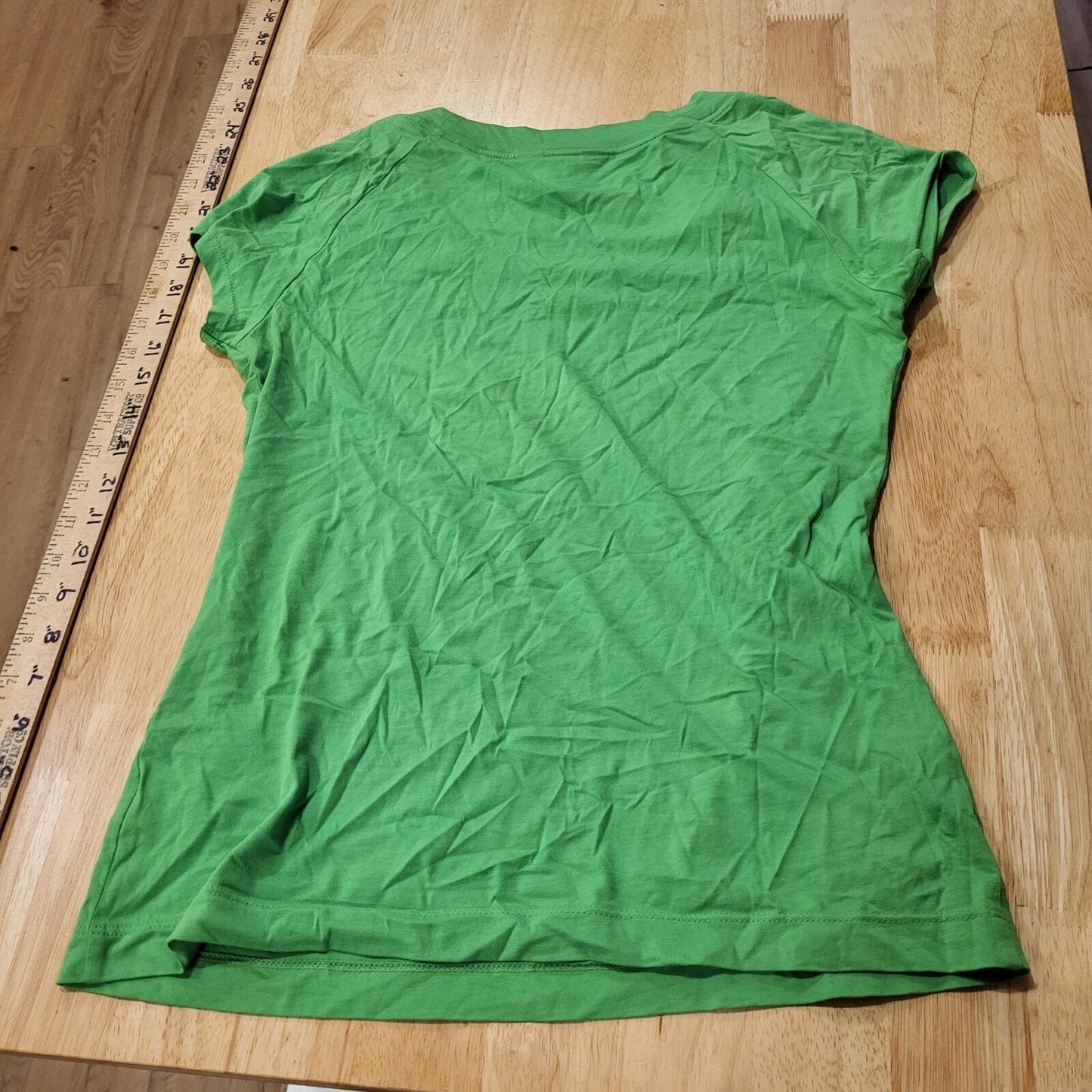 Lilly Pulitzer Green 100% Cotton Boat Neck Basic Green Cap Sleeve T-shirt Small