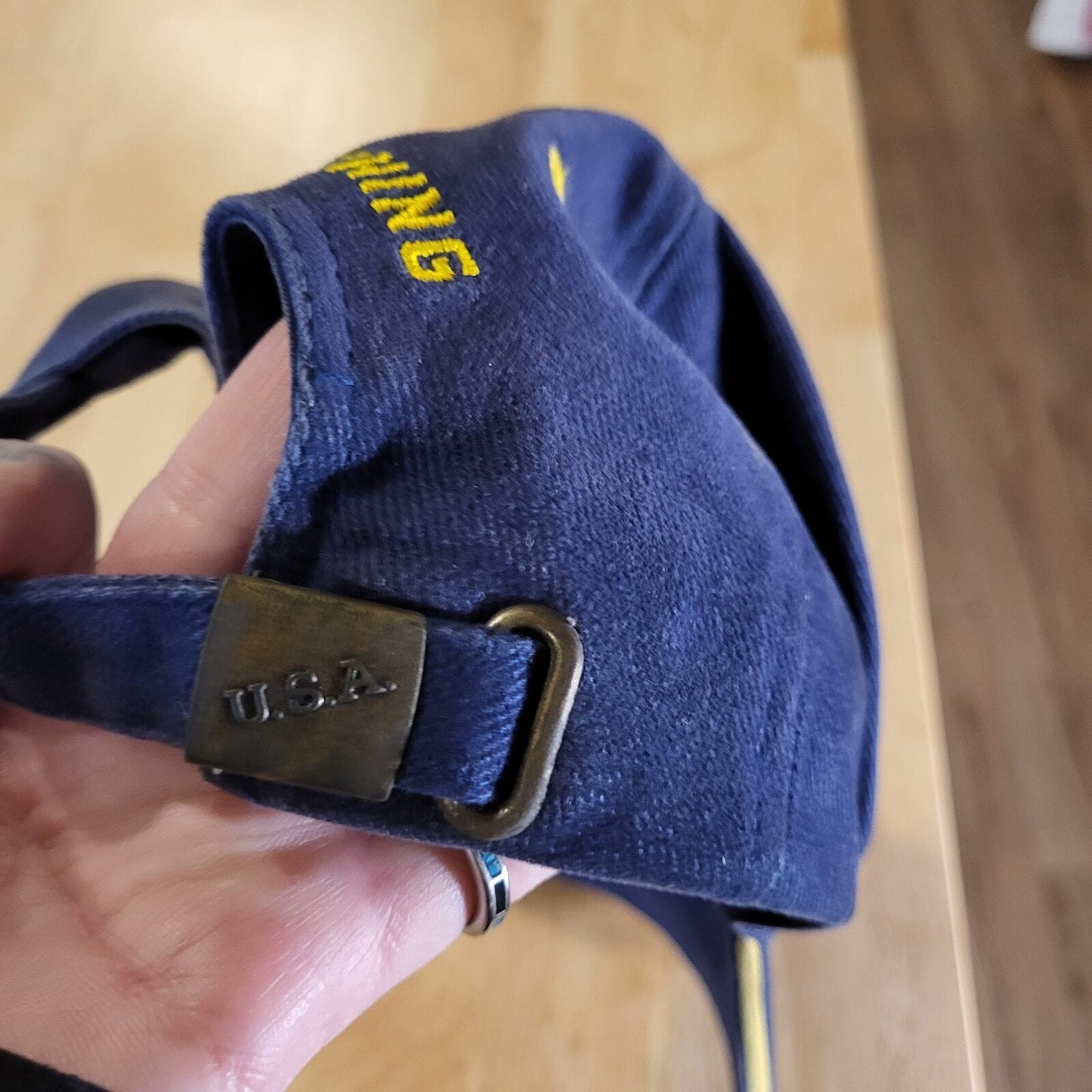 Blue Army Baseball Hat Hooah! Metal Clasp Adjustable 100% Cotton Eagle