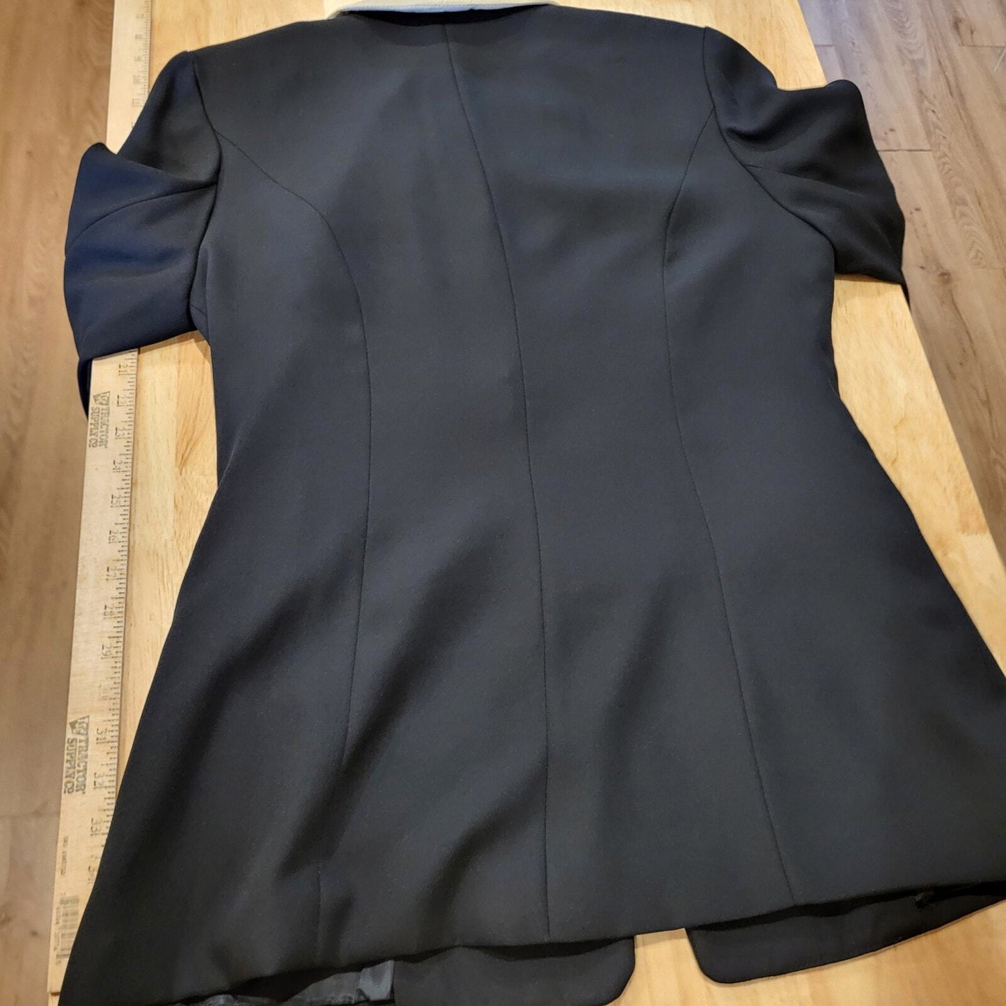 Vintage Katherine Kay Black with Gold Trim Blazer Coat 18" pit 2 pit