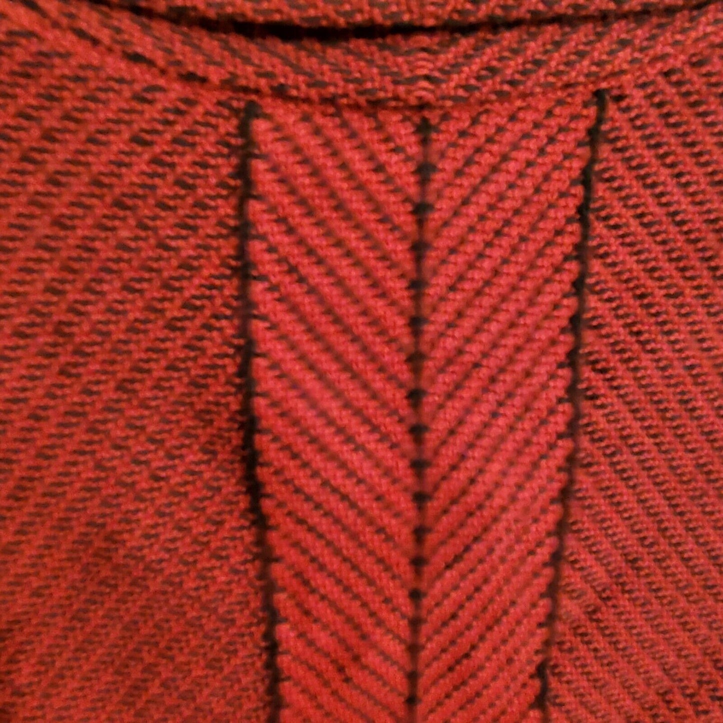 100%Cotton Habitat Clothes To Live In Button Front Chevron knit vest red black