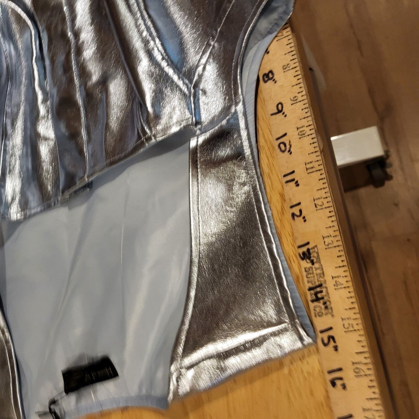 Nwt House of Harlow metallic pleather skirt & top set Large 32" Waist 19" p2p