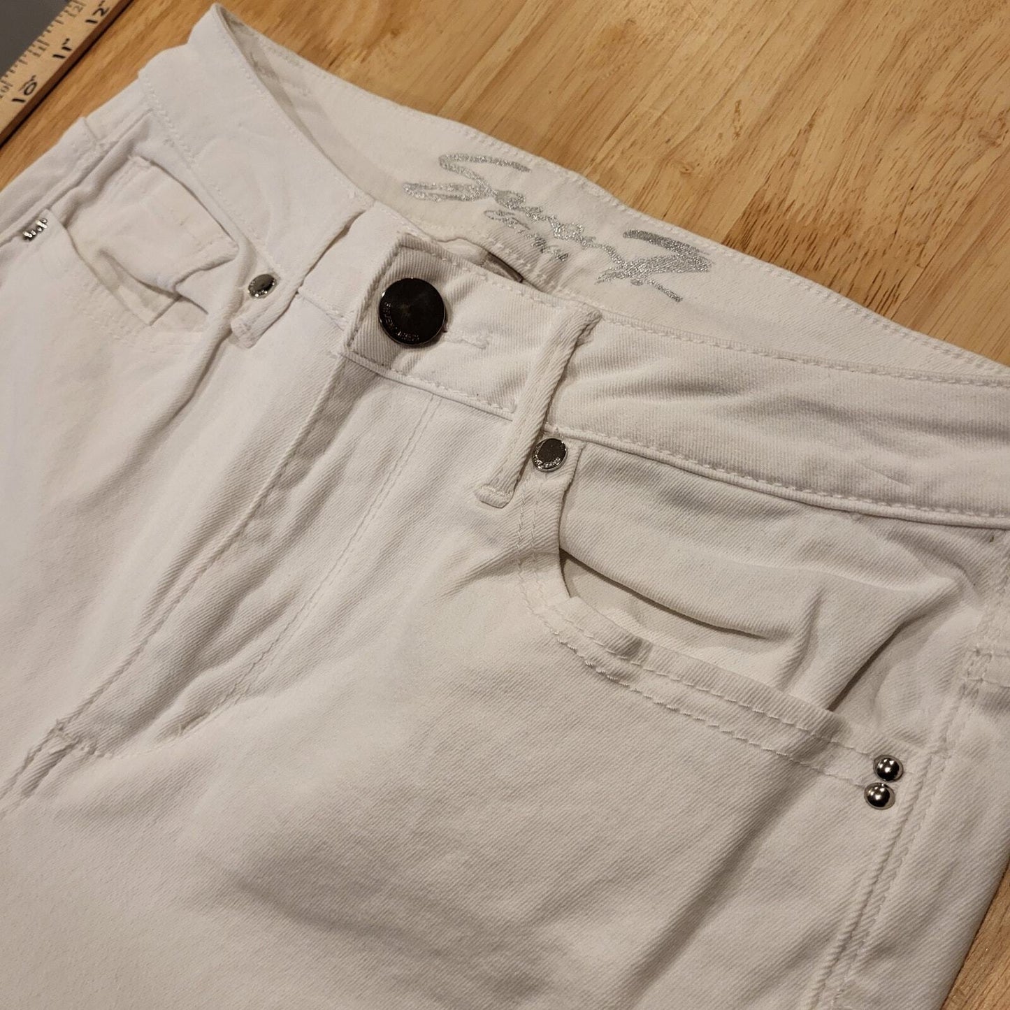 Seven Jeans High Rise Ankle Skinny 10 White 28"