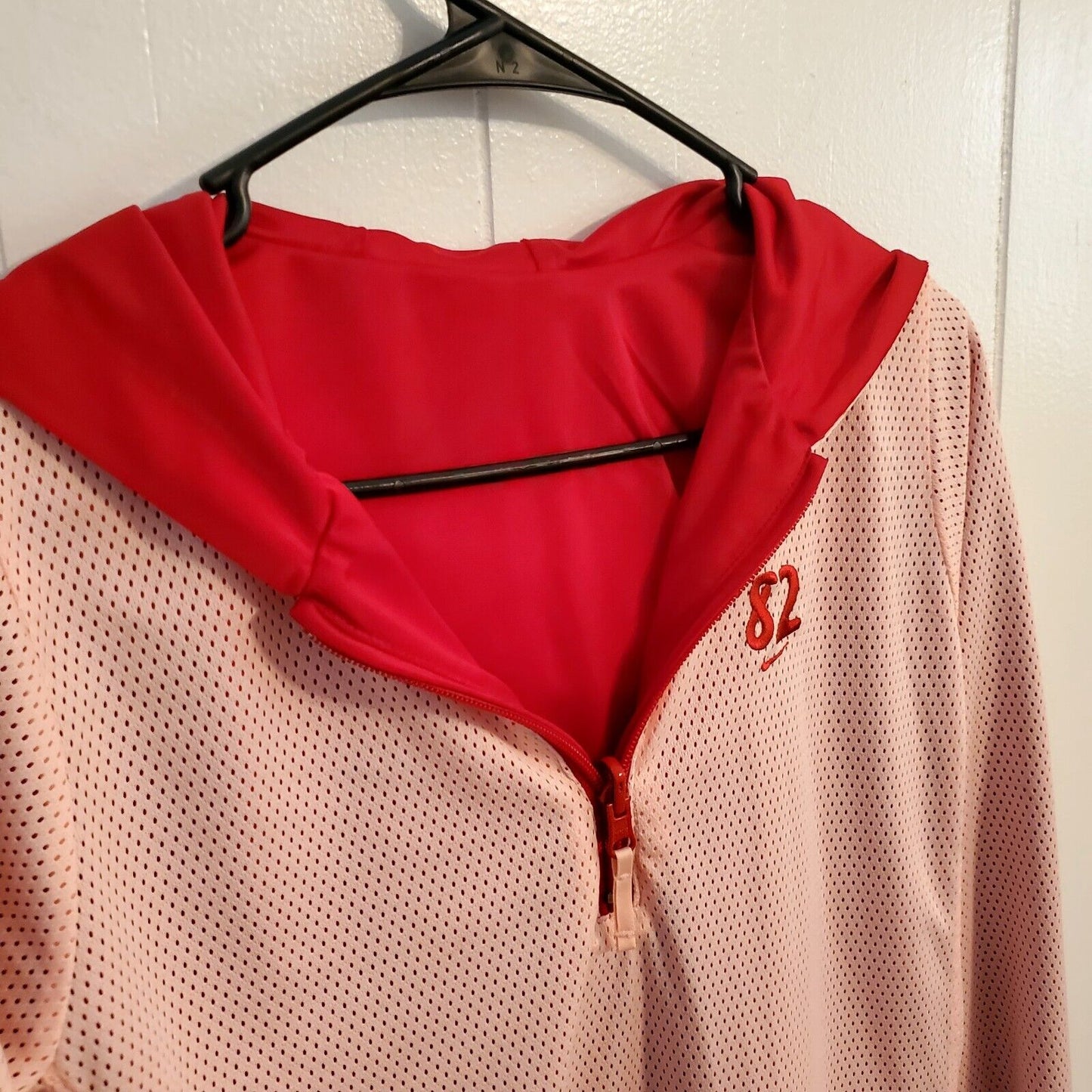Nike Pink & Red Reversible Zip Front #82 Track & Field Jacket Running