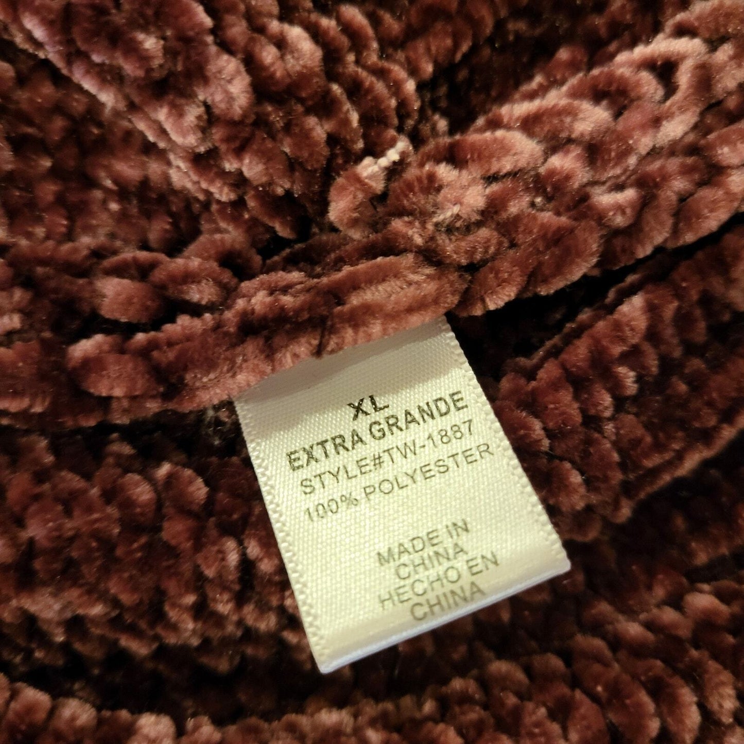 Purple Chenille Knit Sweater Zenana Outfitters XL Soft Lush Oversized