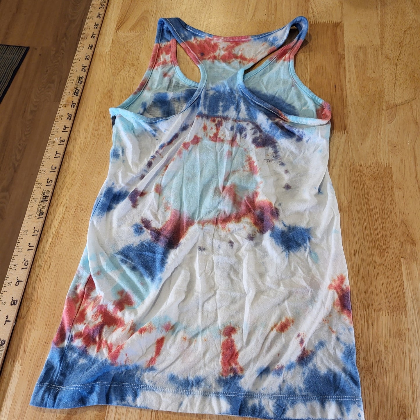 Nike Red White & Blue Tie Dye Tank Small USA 15" P2P