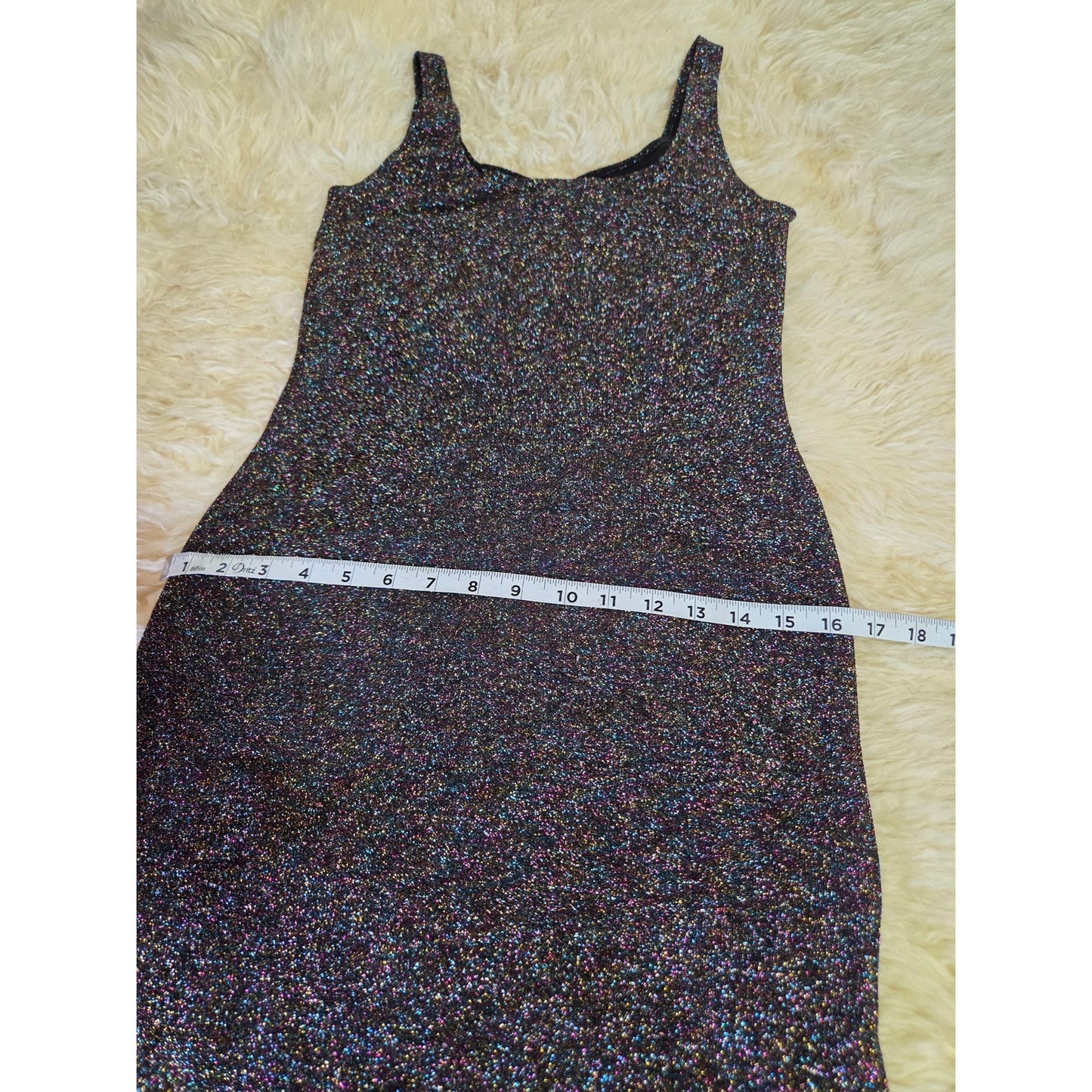 Forever 21 Iridescent Metallic Bodycon Dress Sleeveless Medium