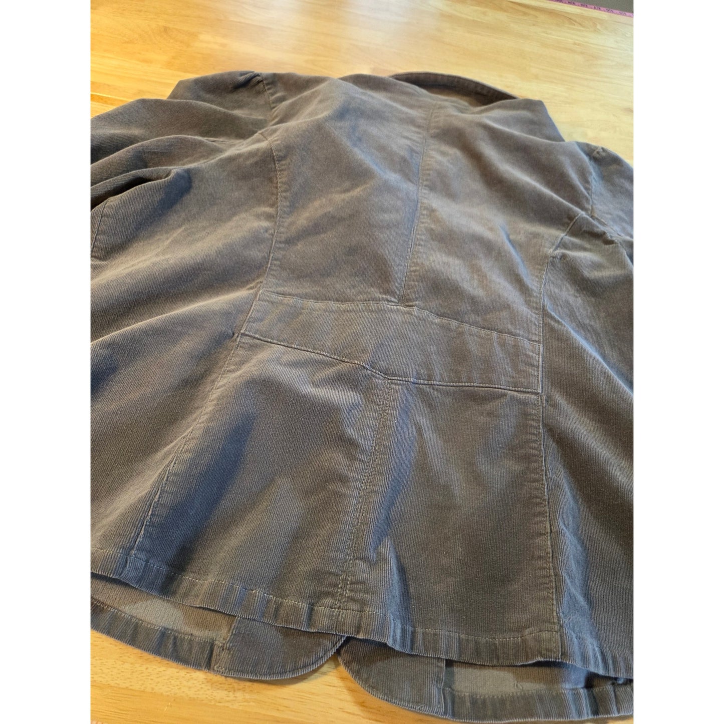 Lane Bryant 2024 w 100% cotton gray corduroy blazer coat pockets tailored