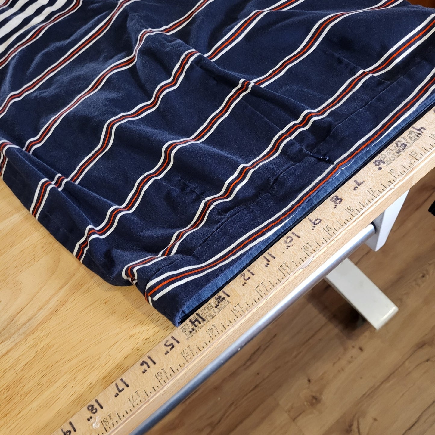 J.Crew The Pencil Skirt Red White Blue Stripes Cotton Size 6