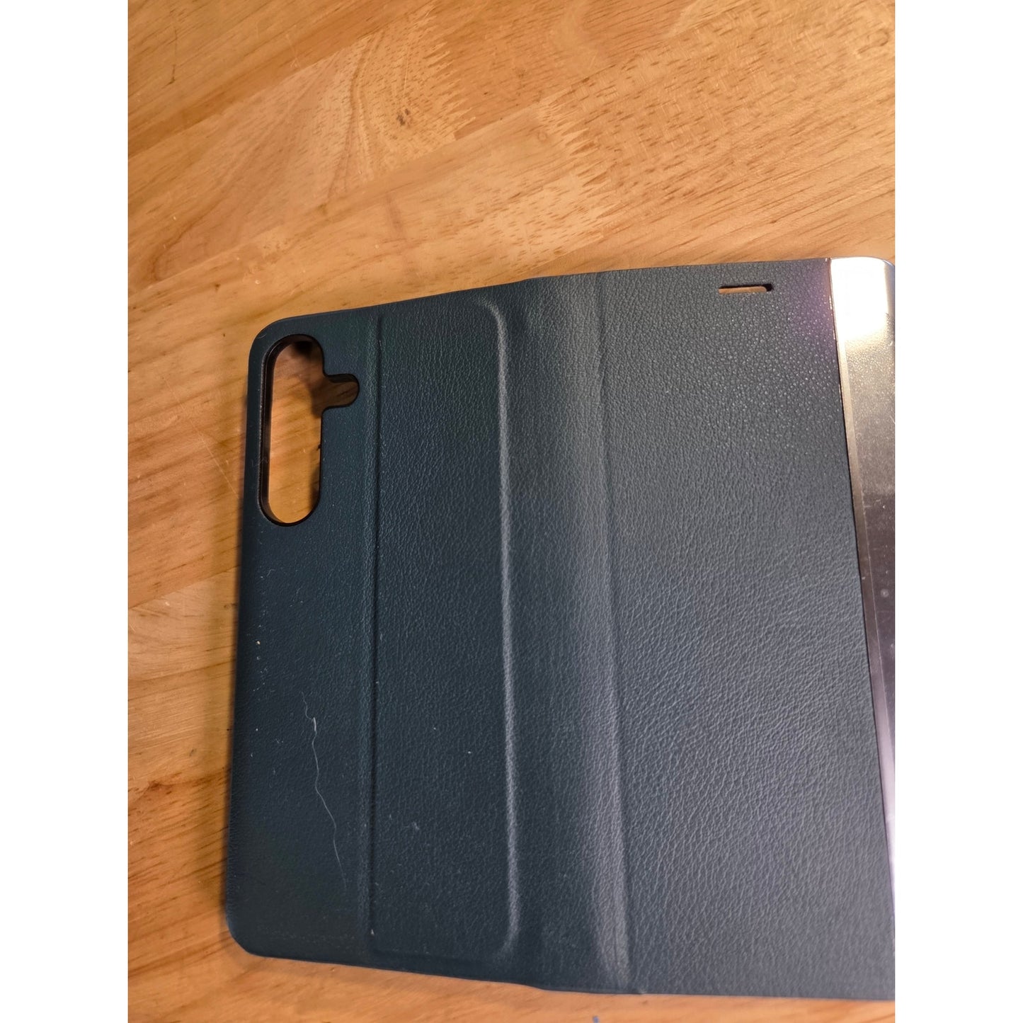 Samsung Galaxy S25 Case Built-in Stand Magnetic PU Leather Slim Case Cyanblue