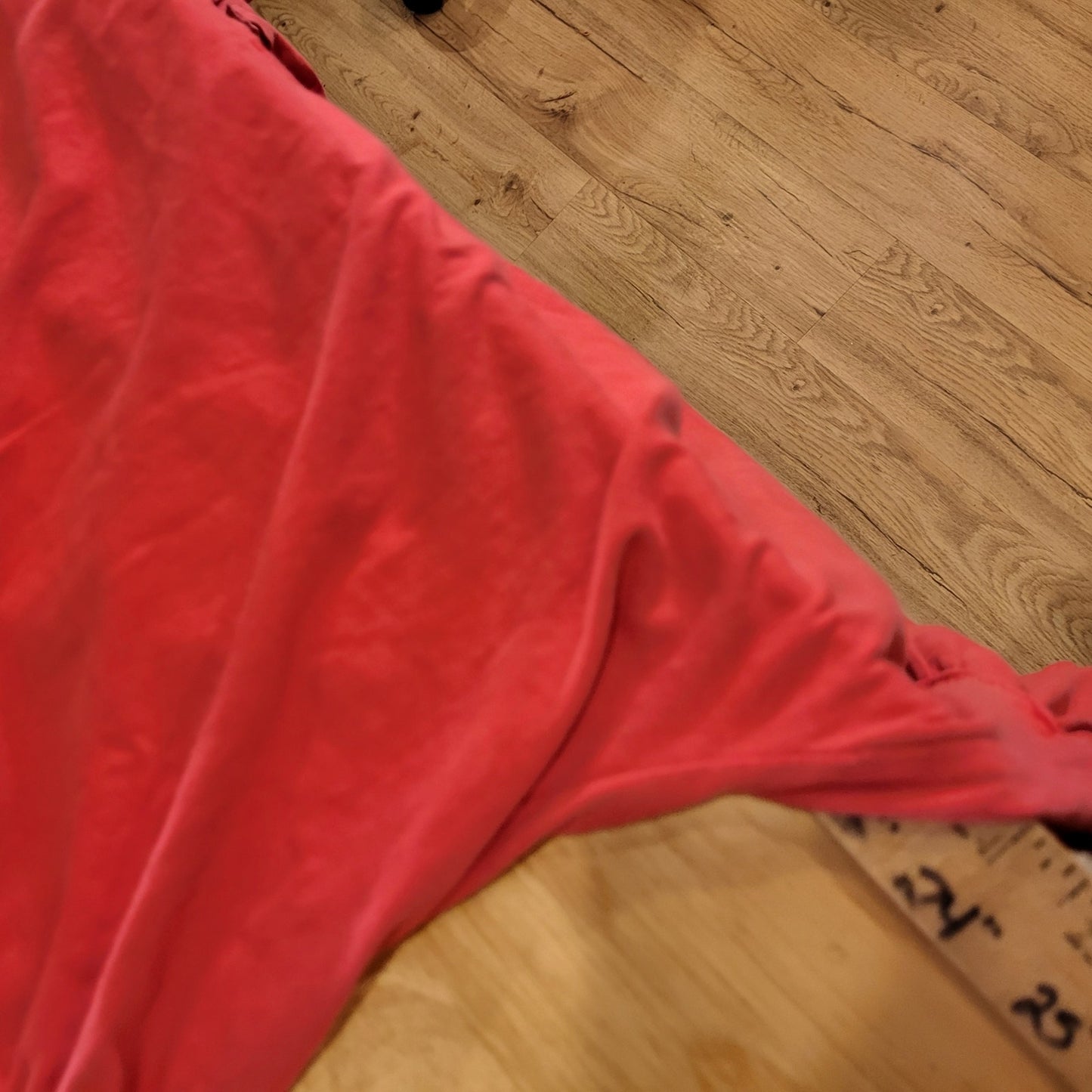 Free People Beach 100% Cotton Jersey Red Ruffle T-shirt Extra Small