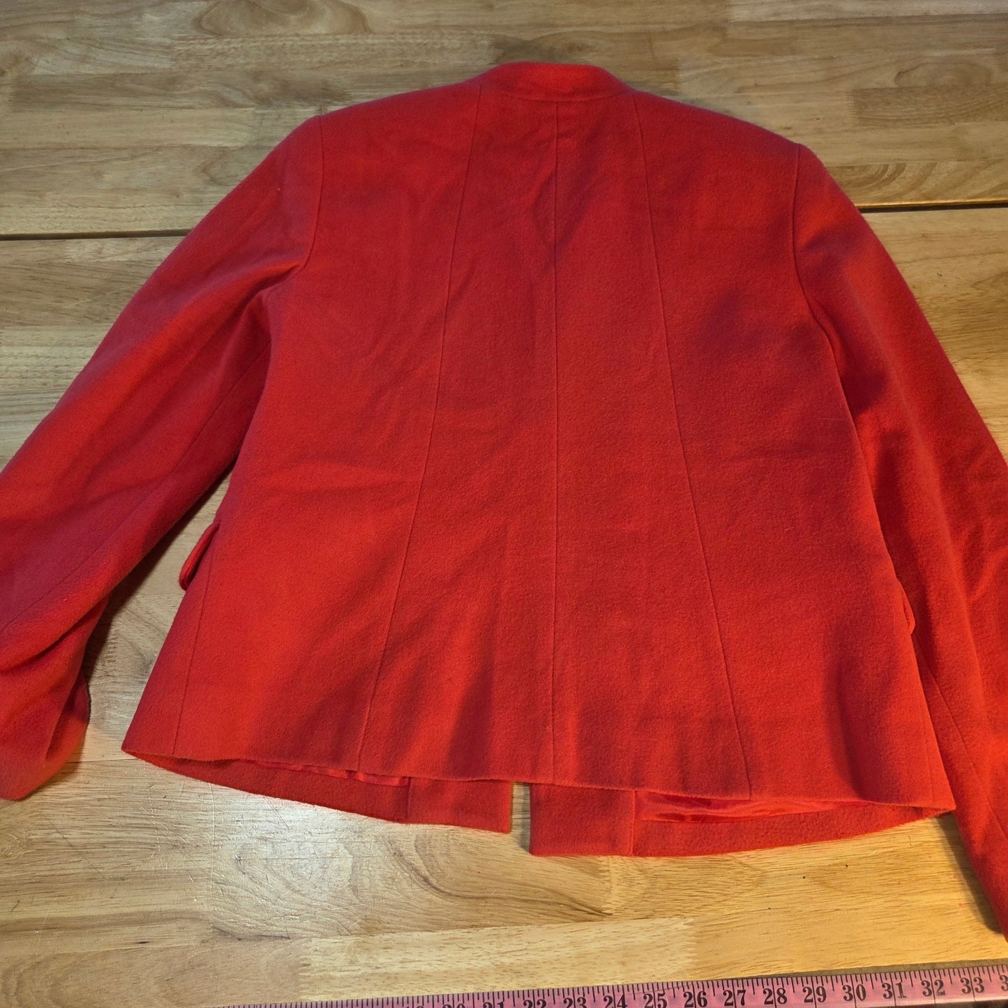 Loubin red cashmere wool blend jacket vintage waist cut 20" pit to pit size 8