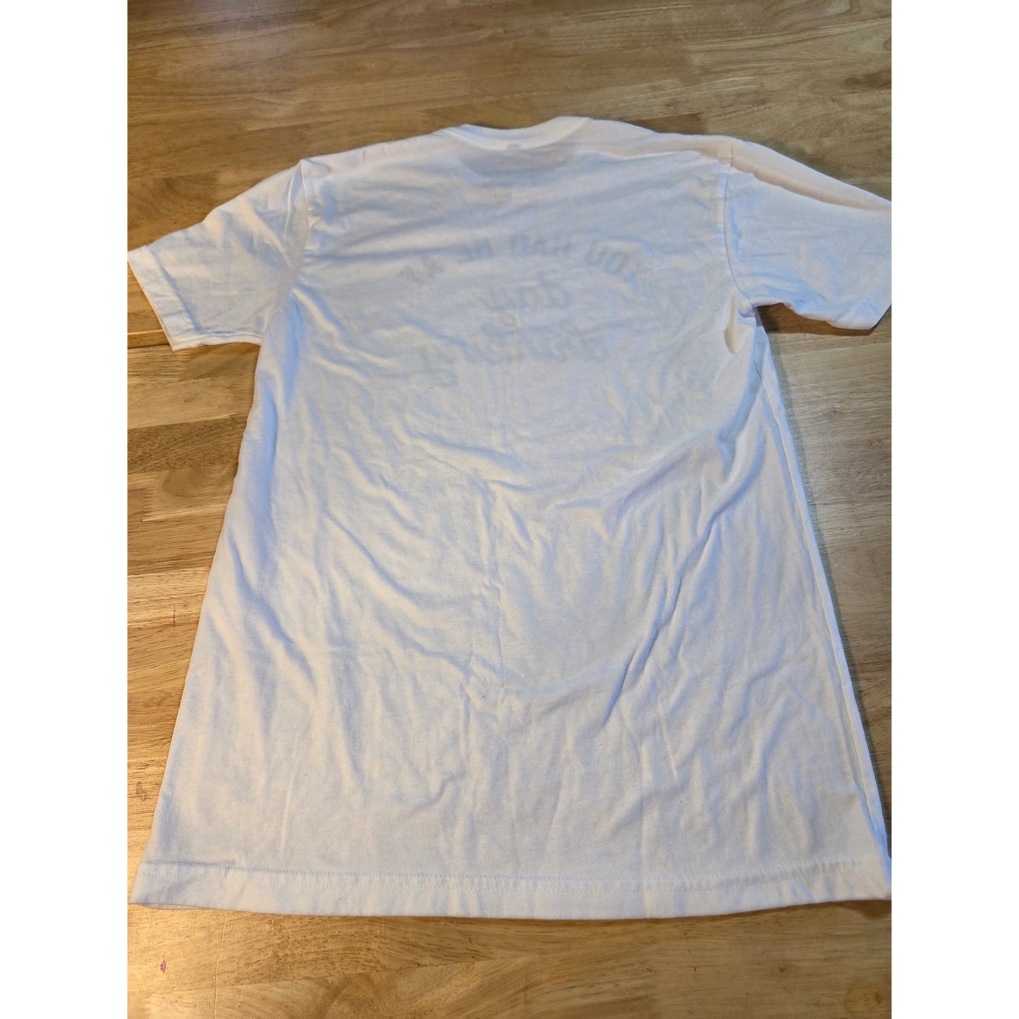 "You Had Me at Day Drinking" Codeword tee white cotton made in America small