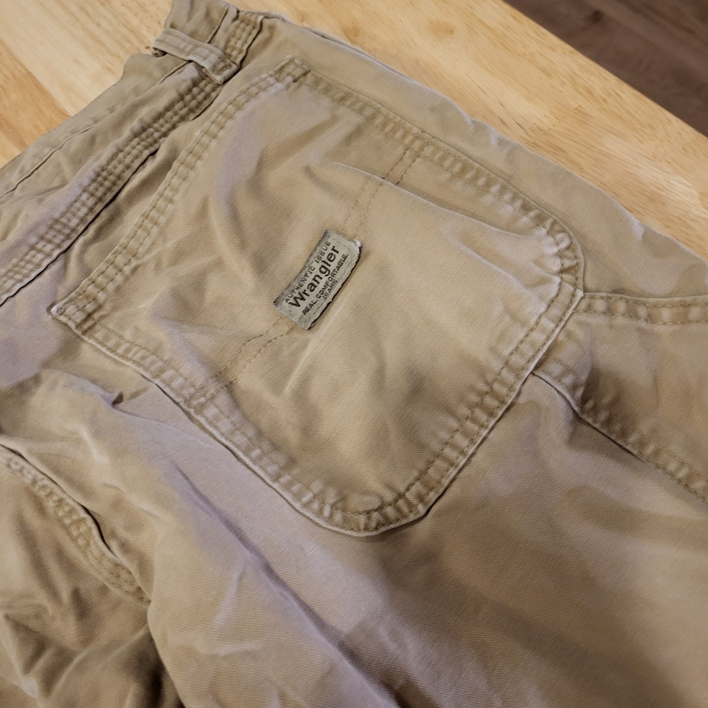Wrangler Khaki Work Pants 32x30 100% Cotton