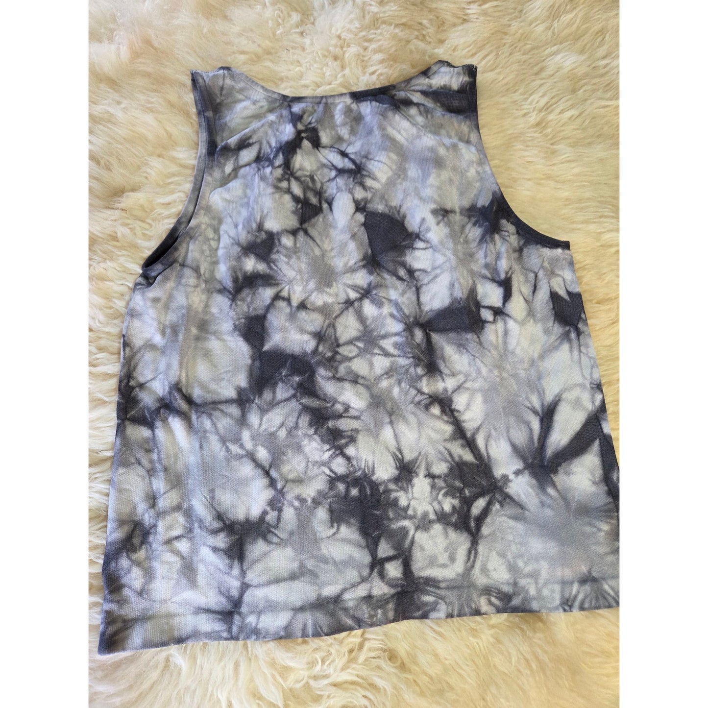 Tangerine Gray Tie Dyed Tank Top Active Wear Large