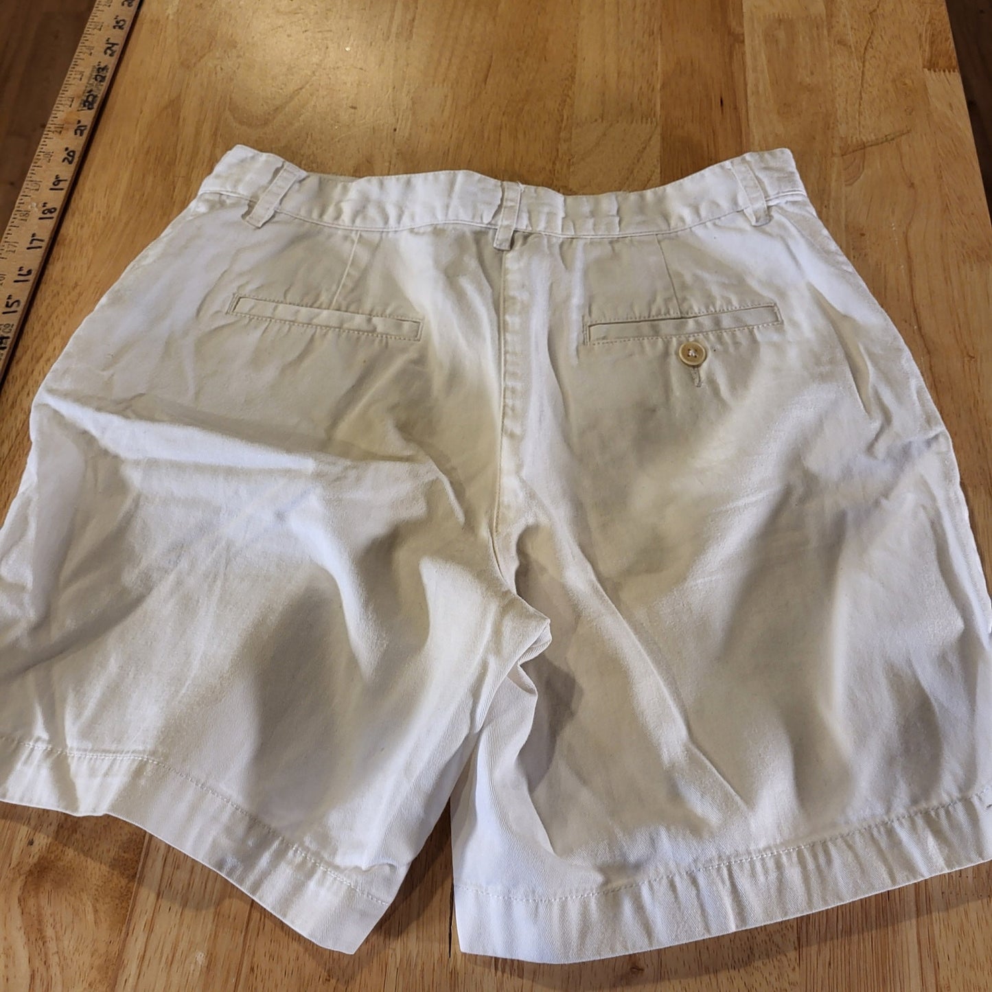 Lauren Ralph Lauren White 100% Cotton Shorts Size 4 Flat Front Pockets