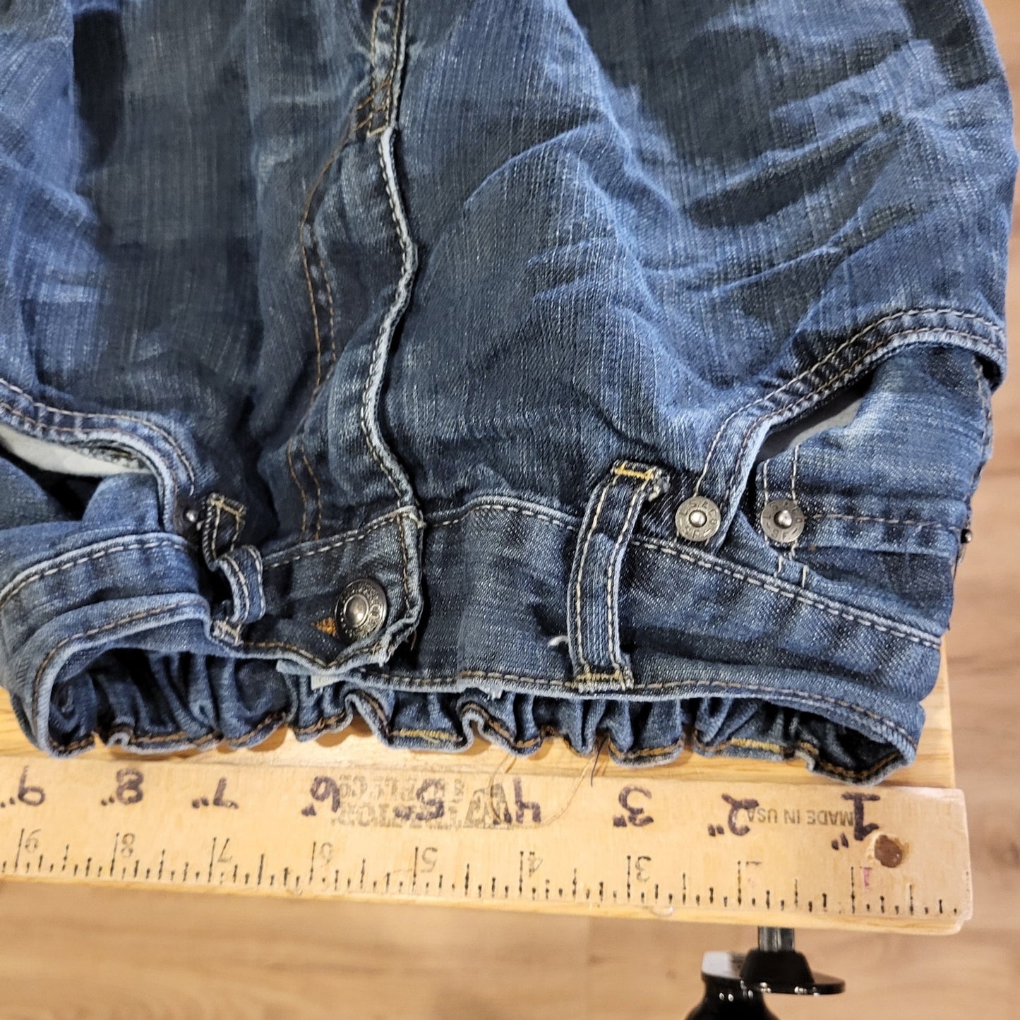 Levi's 505 Kids Jeans Size 12 Regular Adjustable Waist Medium Dark Wash