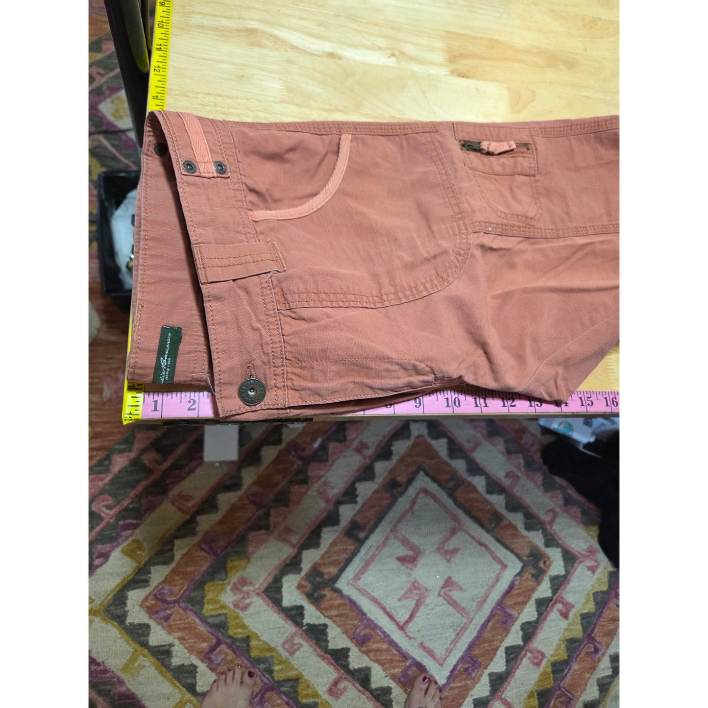 Eddie Bauer women's size 8 Pedal Pusher pants pockets cotton drawstring