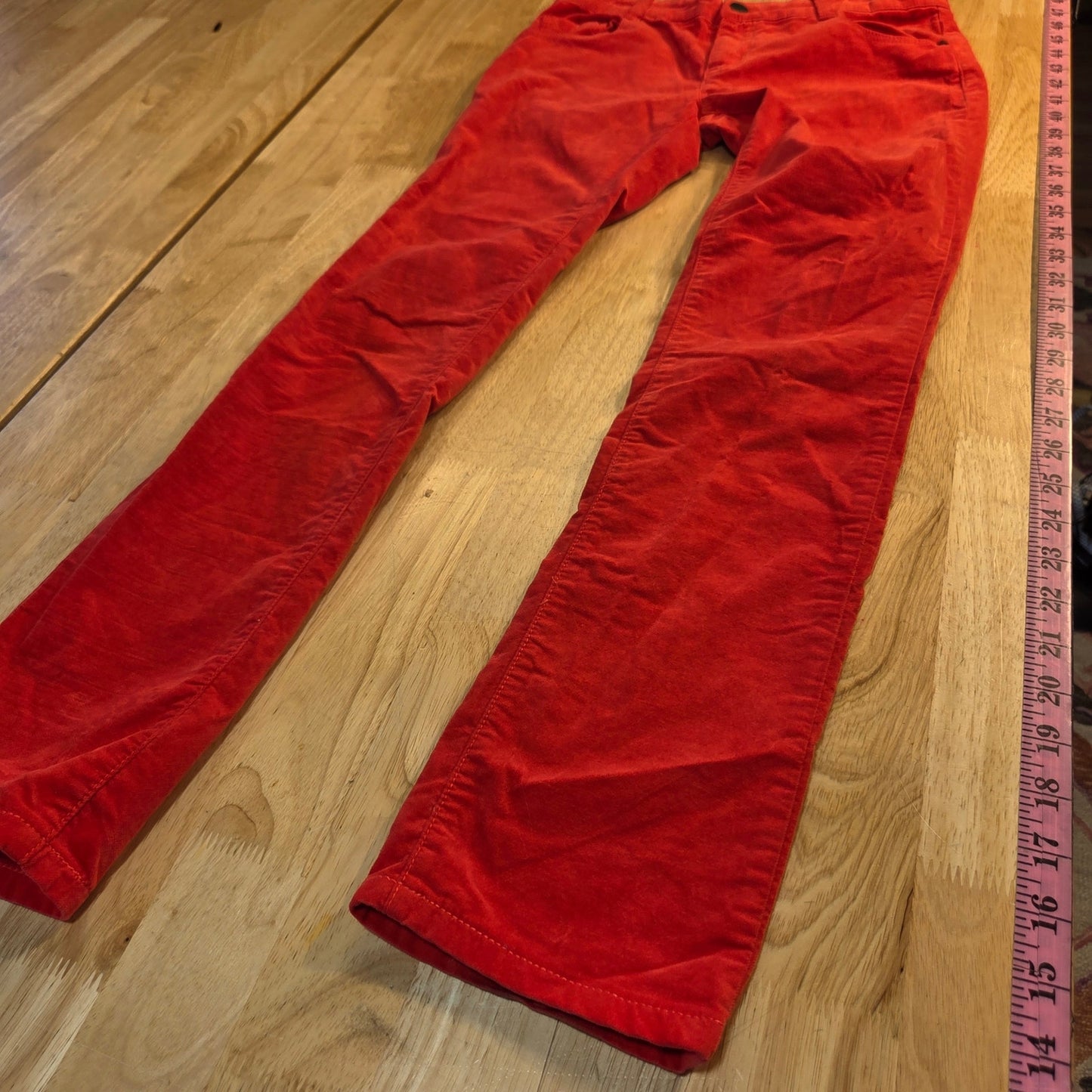 Crazy 8 Skinny red jeans size 12 kids velvet