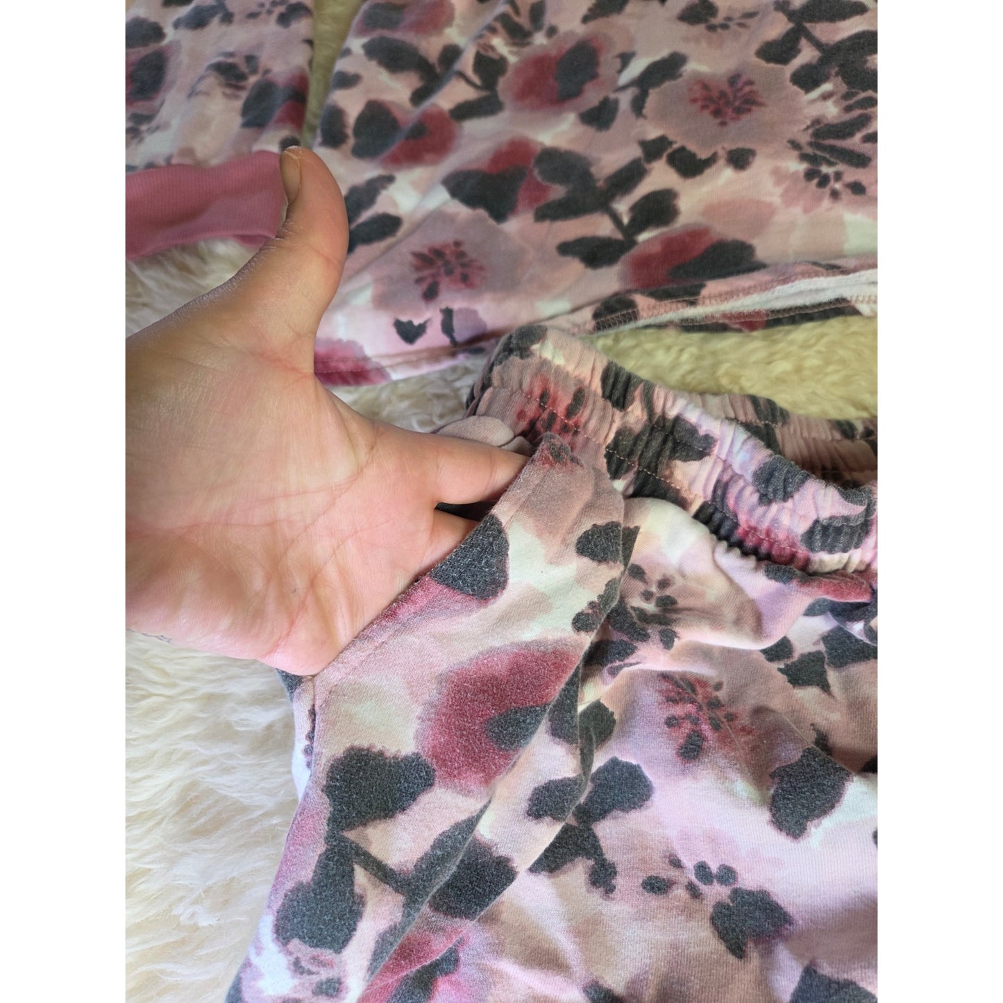 Dip Sustainable Two Piece Sweat short Ling Sleeve Tie Dye Pink Terrycloth XXL
