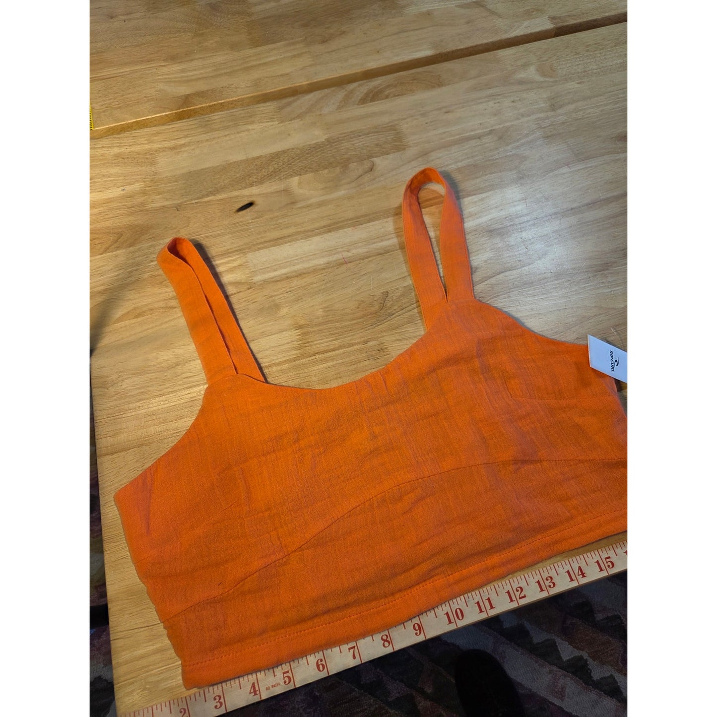 Ripcurl new with tag orange cotton linen crop sleeveless tank small