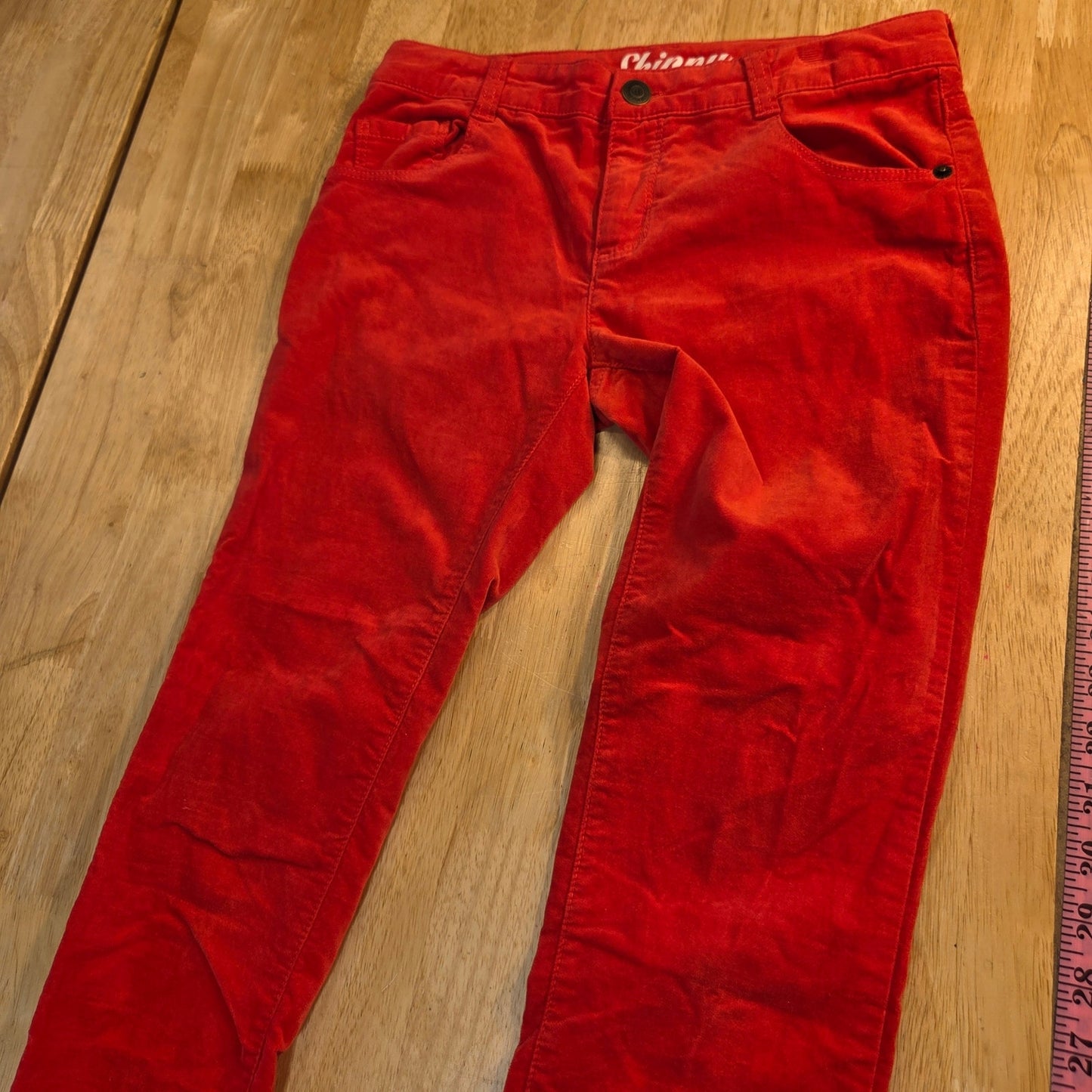 Crazy 8 Skinny red jeans size 12 kids velvet