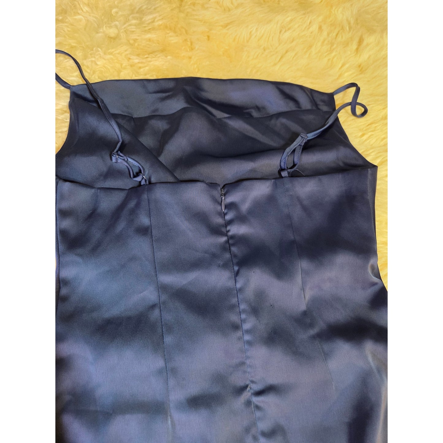 Urban Outfitters Blue Cowl Neck Spaghetti Strap Mini Bodycon Dress XS