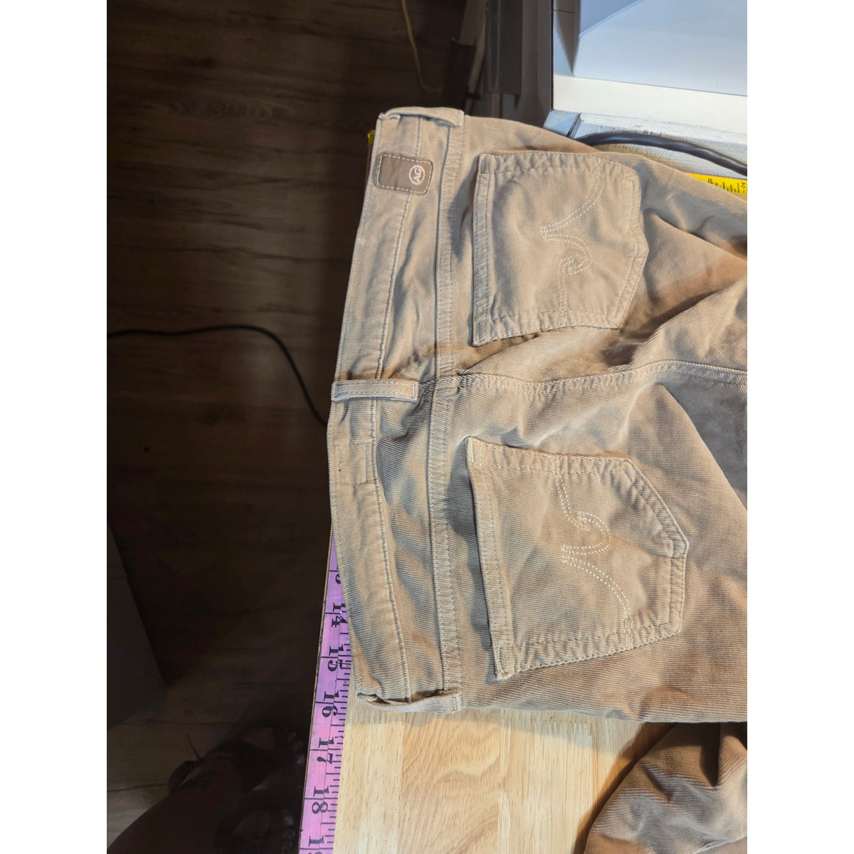 Adriana gold shmead the Stevie straight Brown khaki corduroy pants size 32