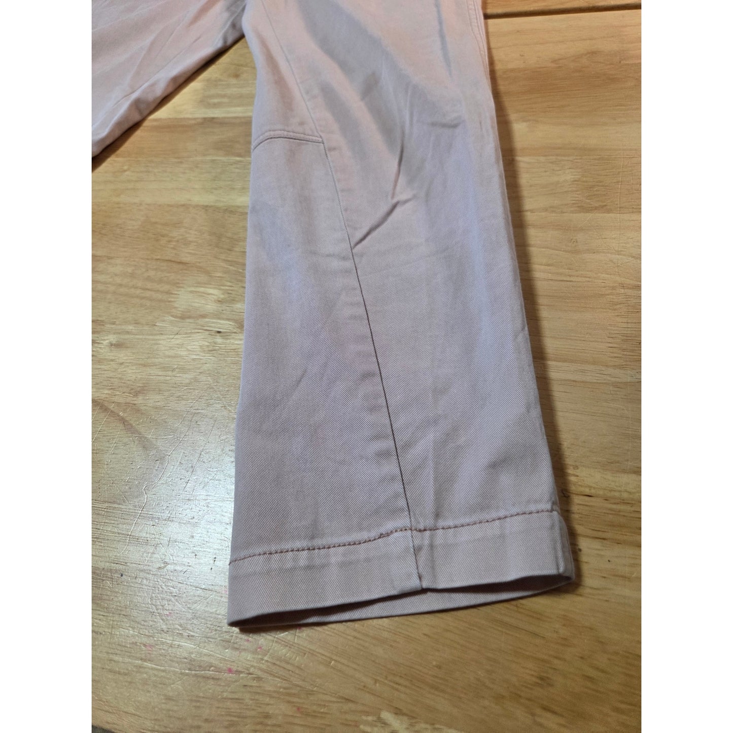 Prana size 8 blush pink nude cropped high water Pedal Pusher pants pockets sz 8