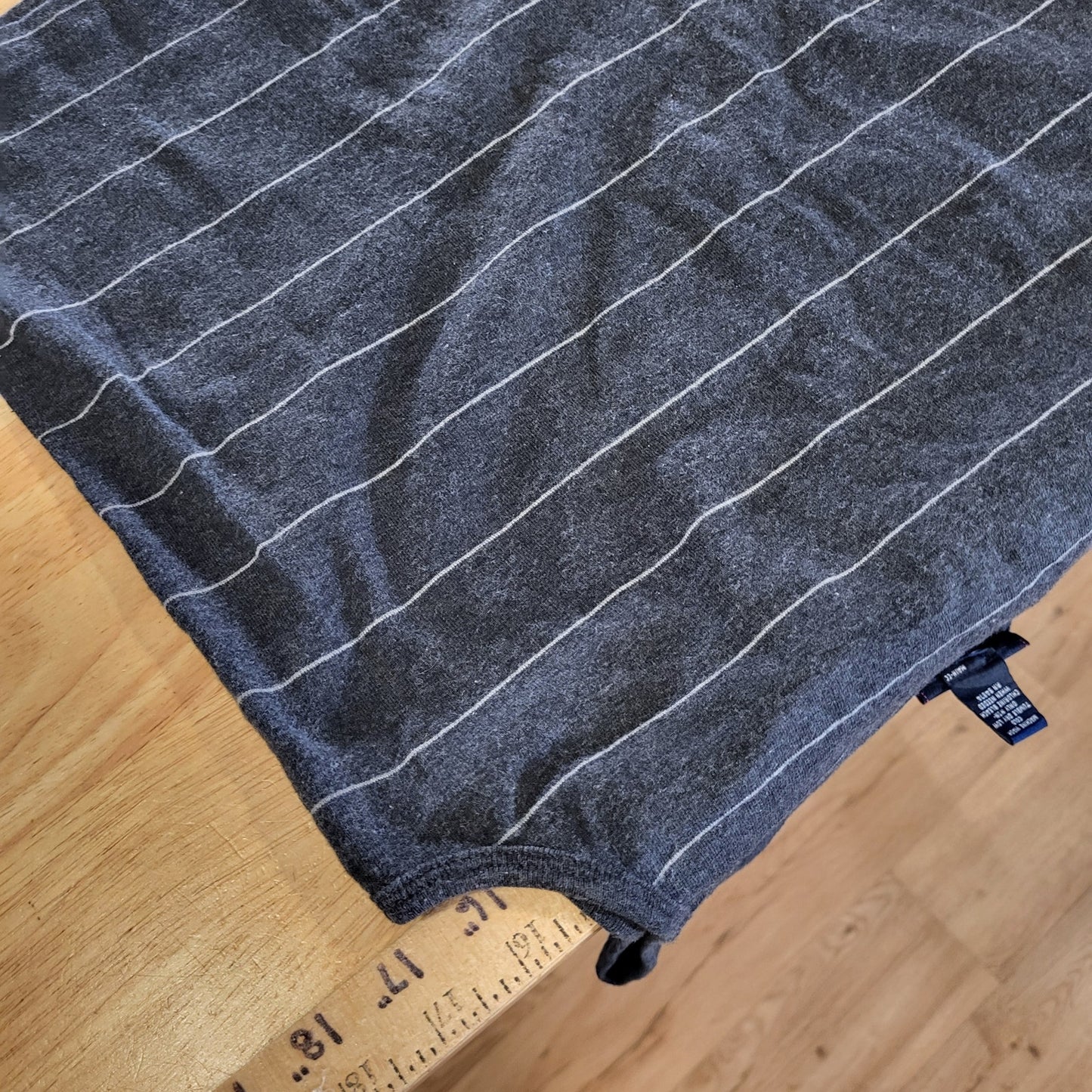 The Limited Gray Striped 100% Cotton 2 Piece Tank Cardigan Stretch Knit Large