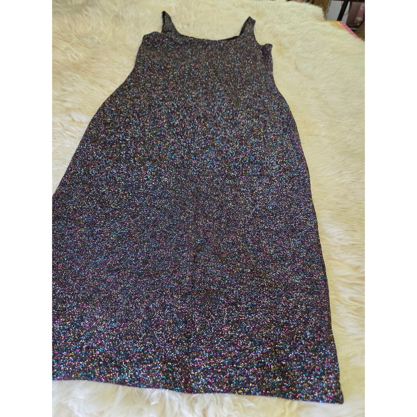 Forever 21 Iridescent Metallic Bodycon Dress Sleeveless Medium