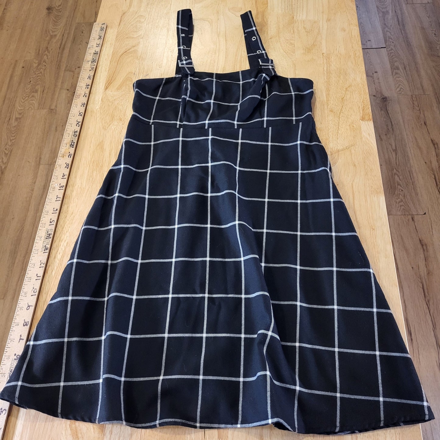 Hot Topic Black Strap Mini Dress Sleeveless Silver Buckle Stretch Small