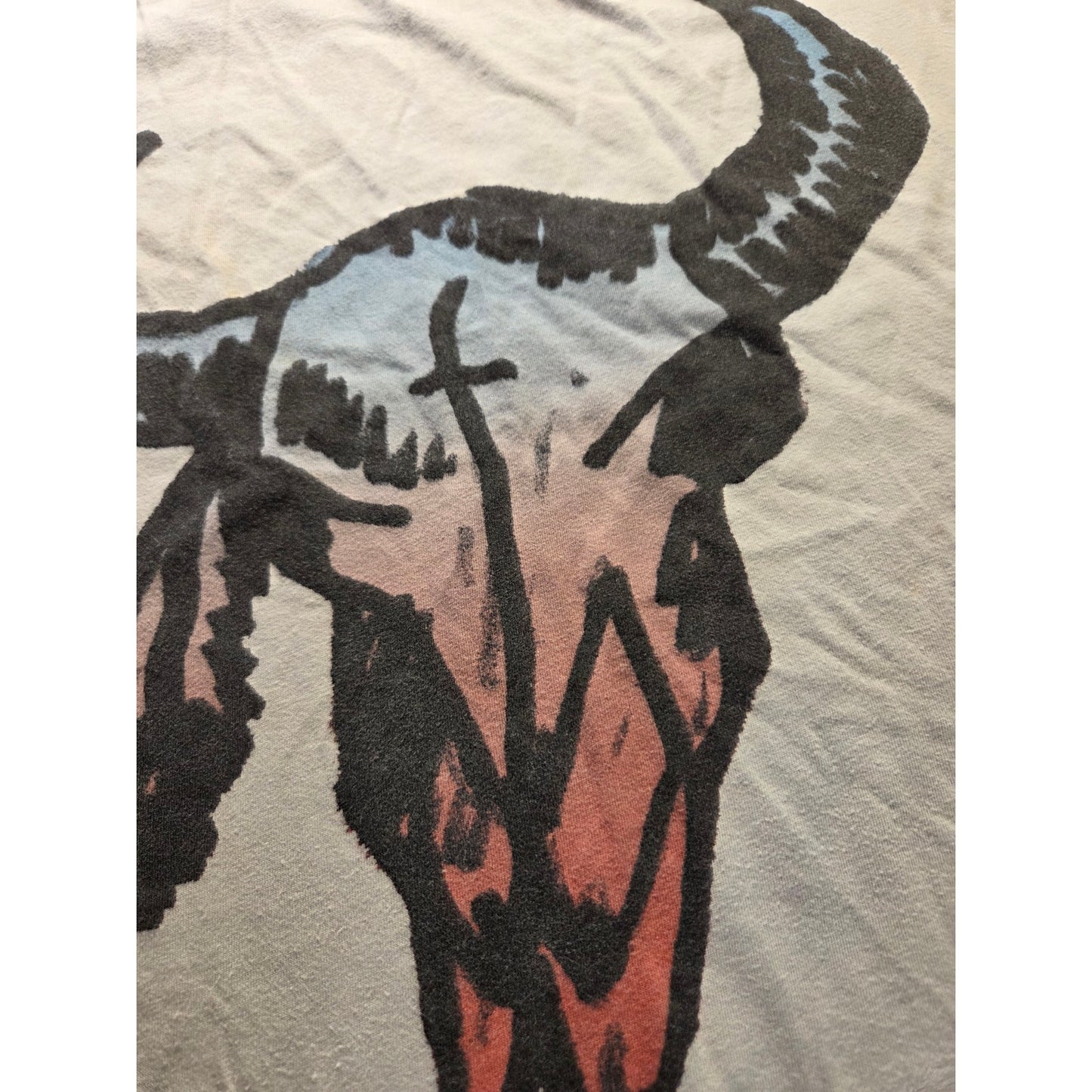 Kid Dangerous Grime Couture Bull Skull T-Shirt L 20" P2P