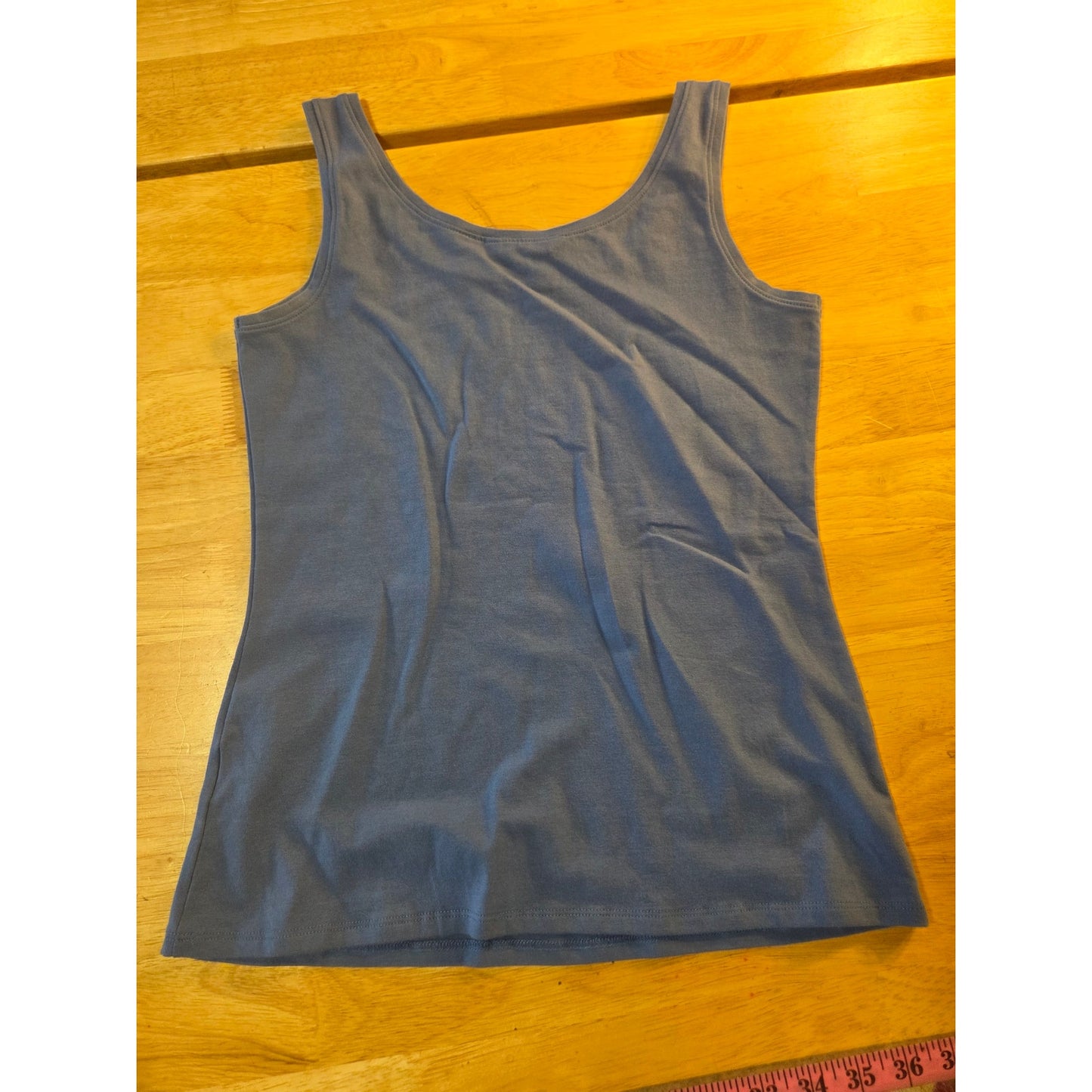 Nic + Zoe blue cotton tank top stretch extra small