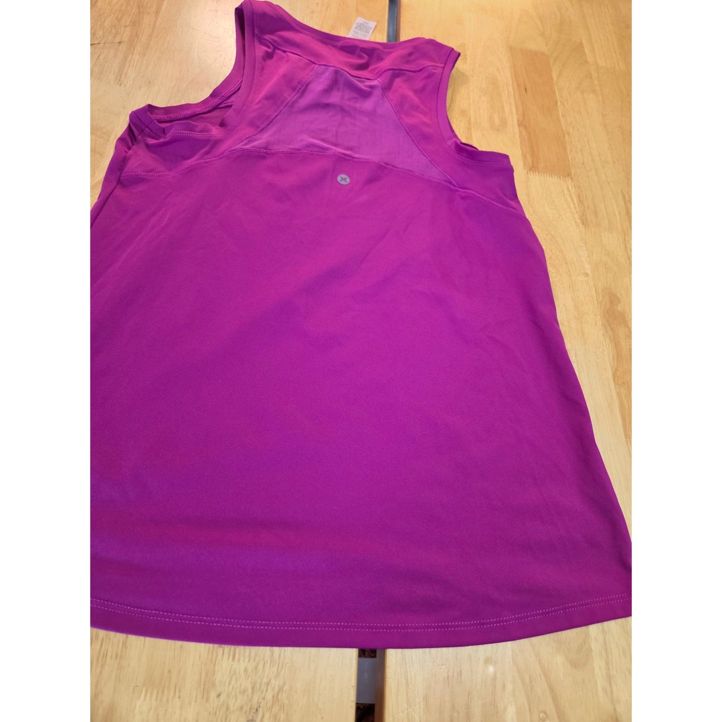 RBX fuchsia pink athletic wear tank top racer back mesh panels small