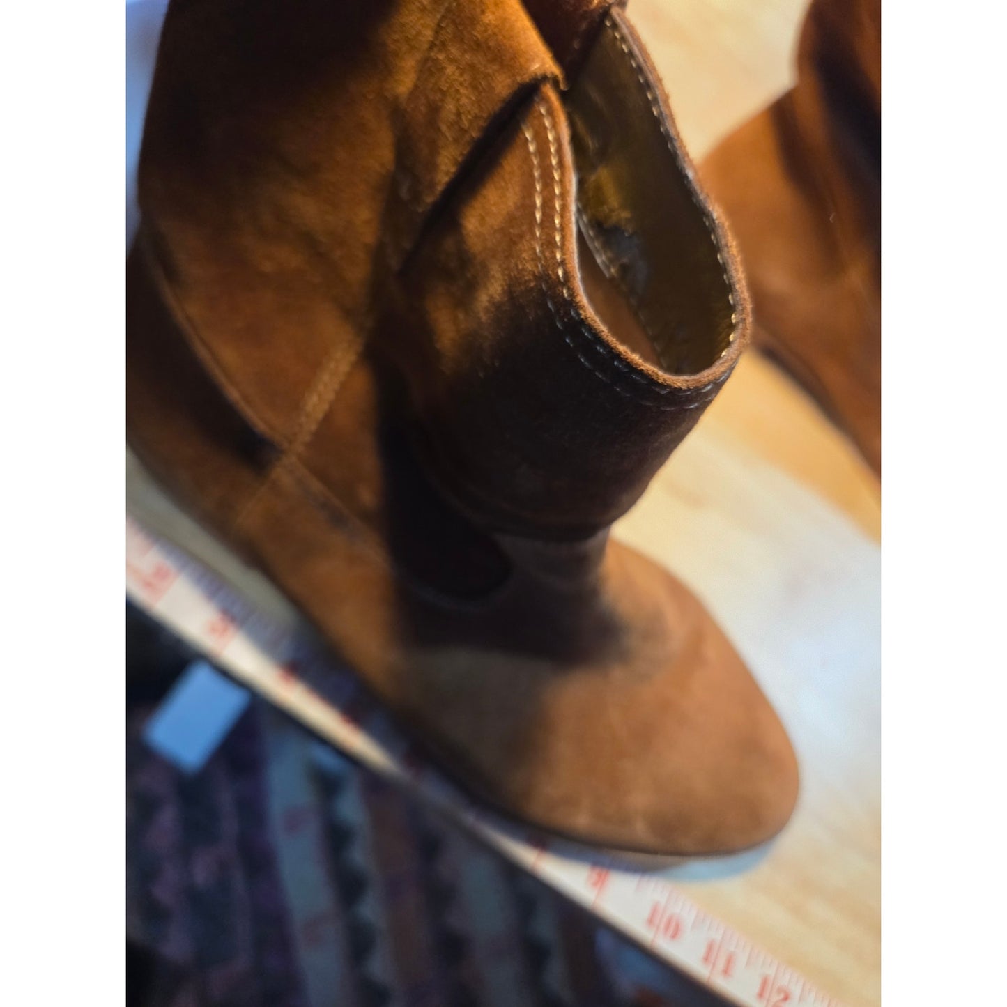 Rebecca Minkoff pointy toad suede Brown leather booties size 10 medium
