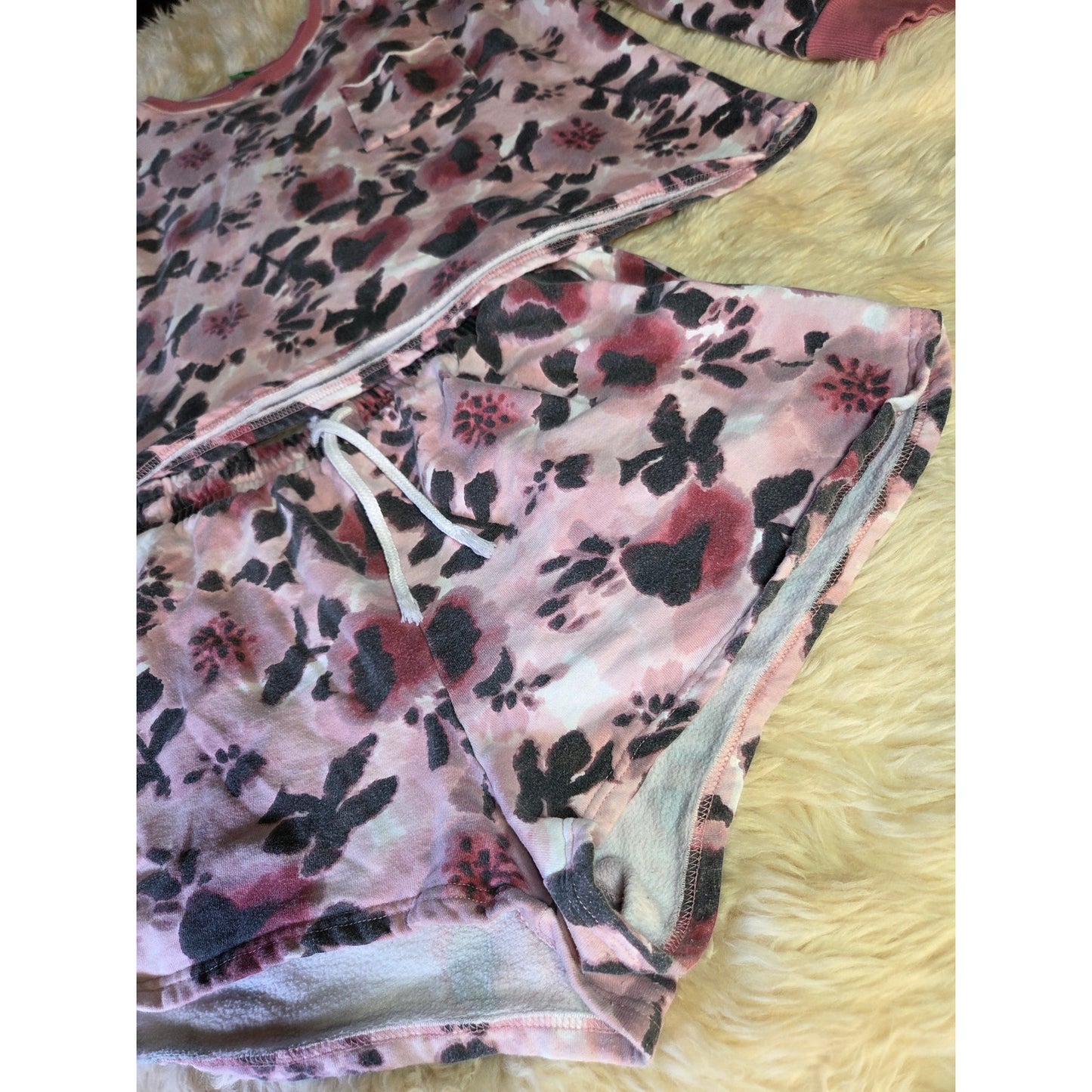 Dip Sustainable Two Piece Sweat short Ling Sleeve Tie Dye Pink Terrycloth XXL
